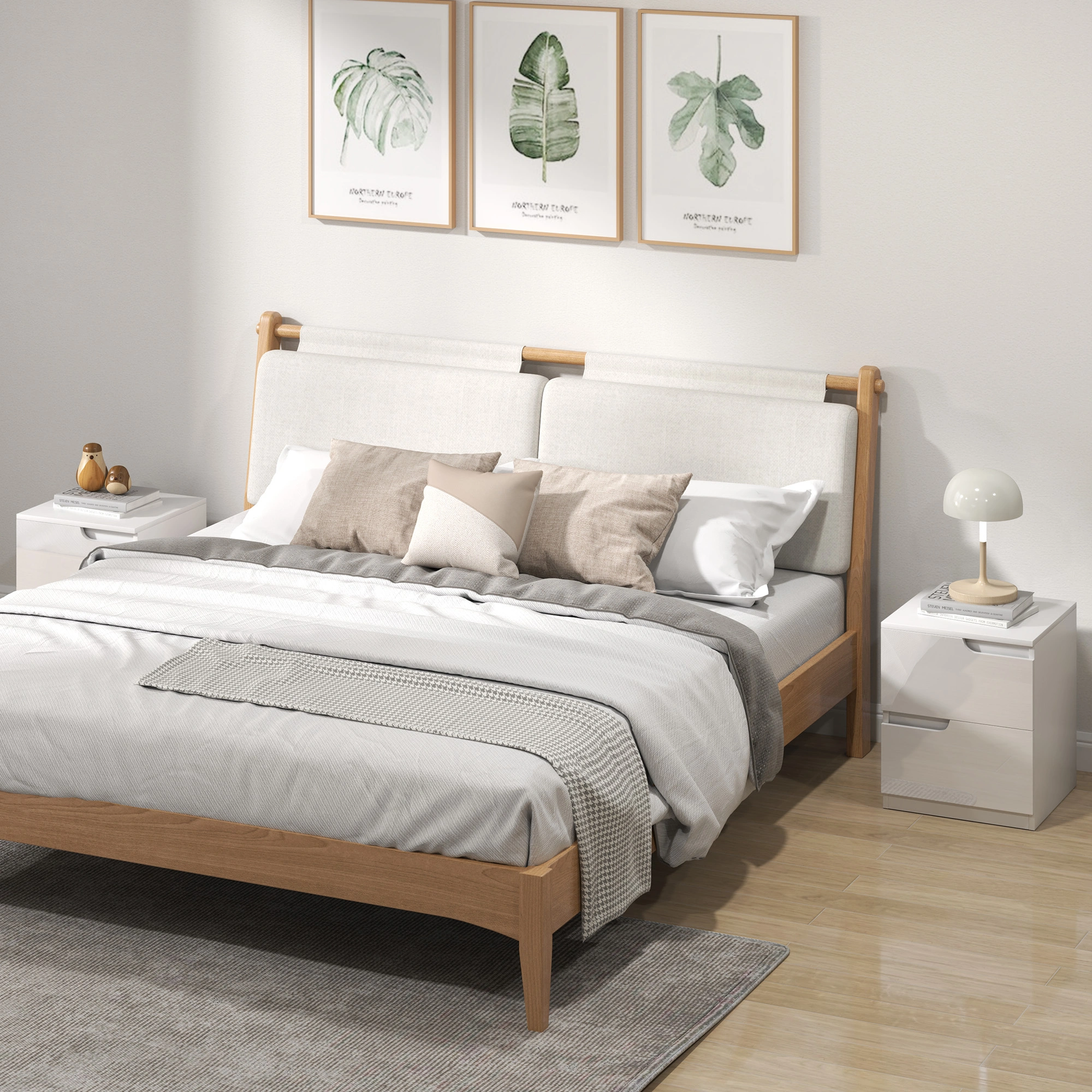 Bedside Tables, Nightstand Side Table with Open Storage, Compact Bedside Storage, Lightweight Frame