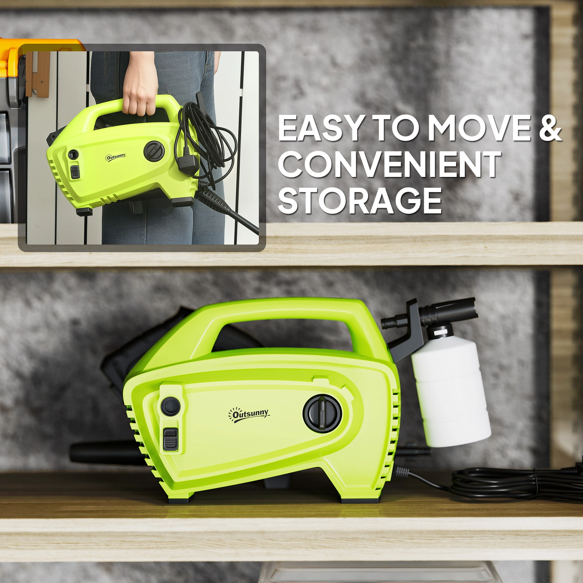 High Pressure Washer 1800 PSI Portable Electric Power Washer Soap Tank 1.2 GPM view 3