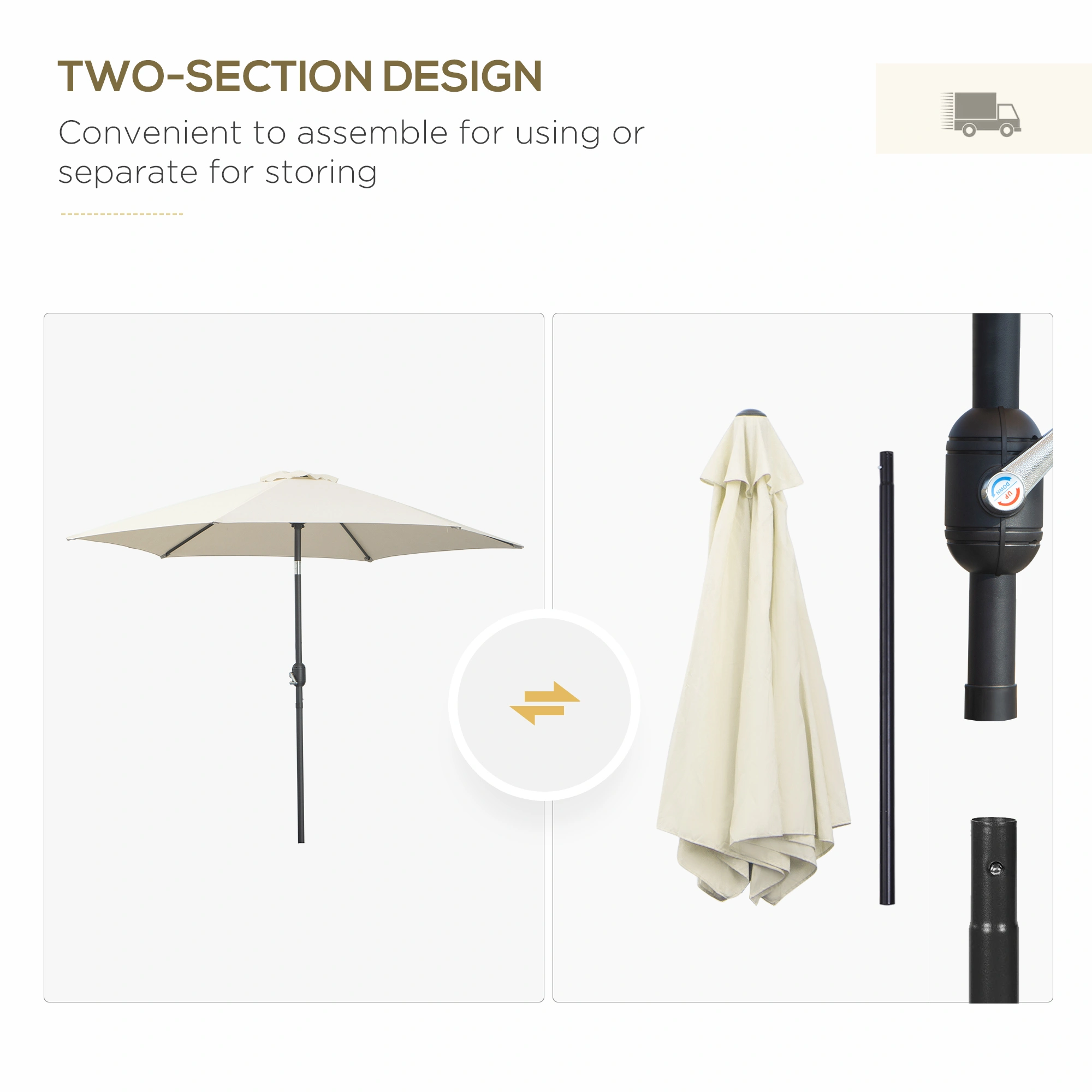 Cantilever Tilt Offset Patio Umbrella view 2