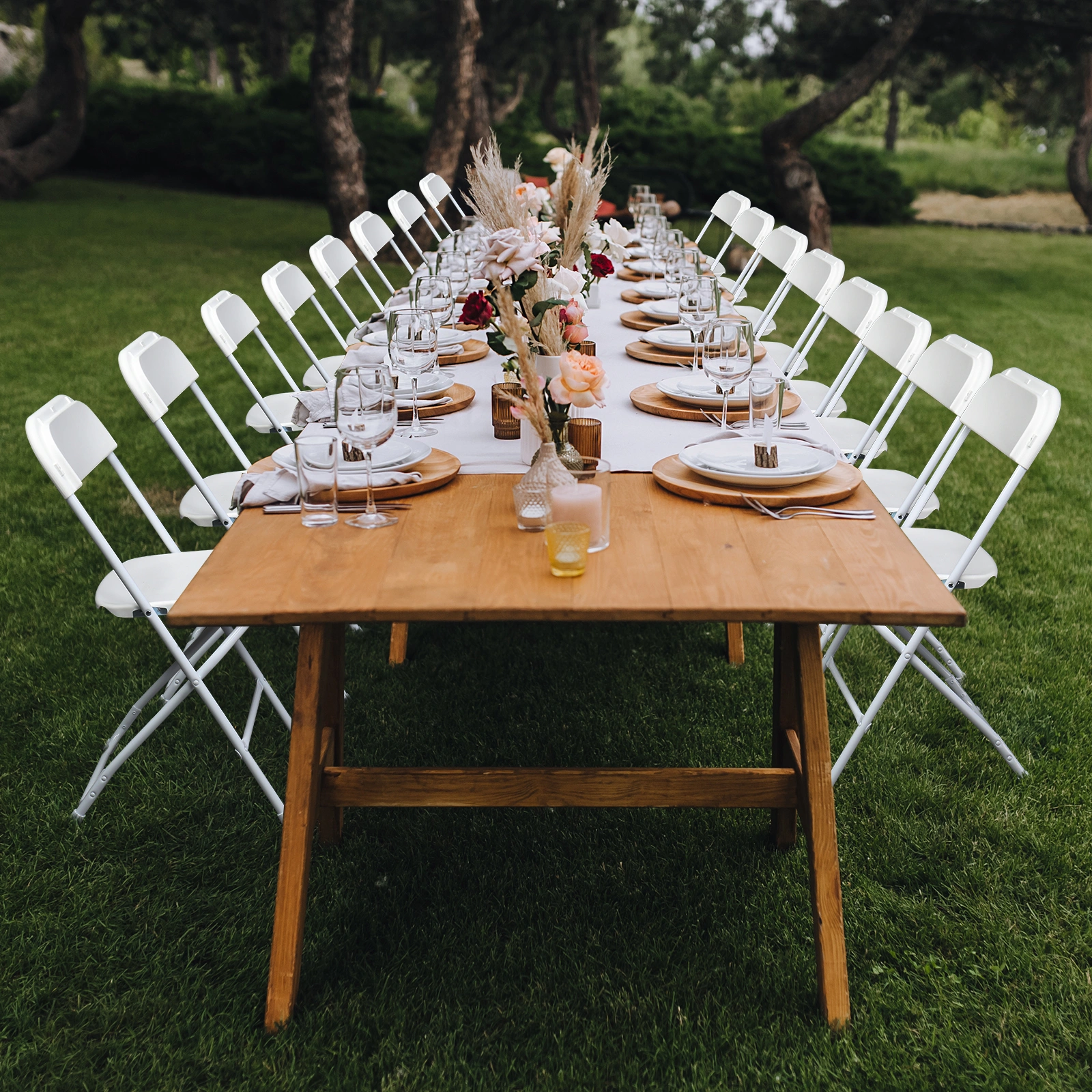 4pcs Injection Molding Classic Garden Plastic Folding Chair White view 18