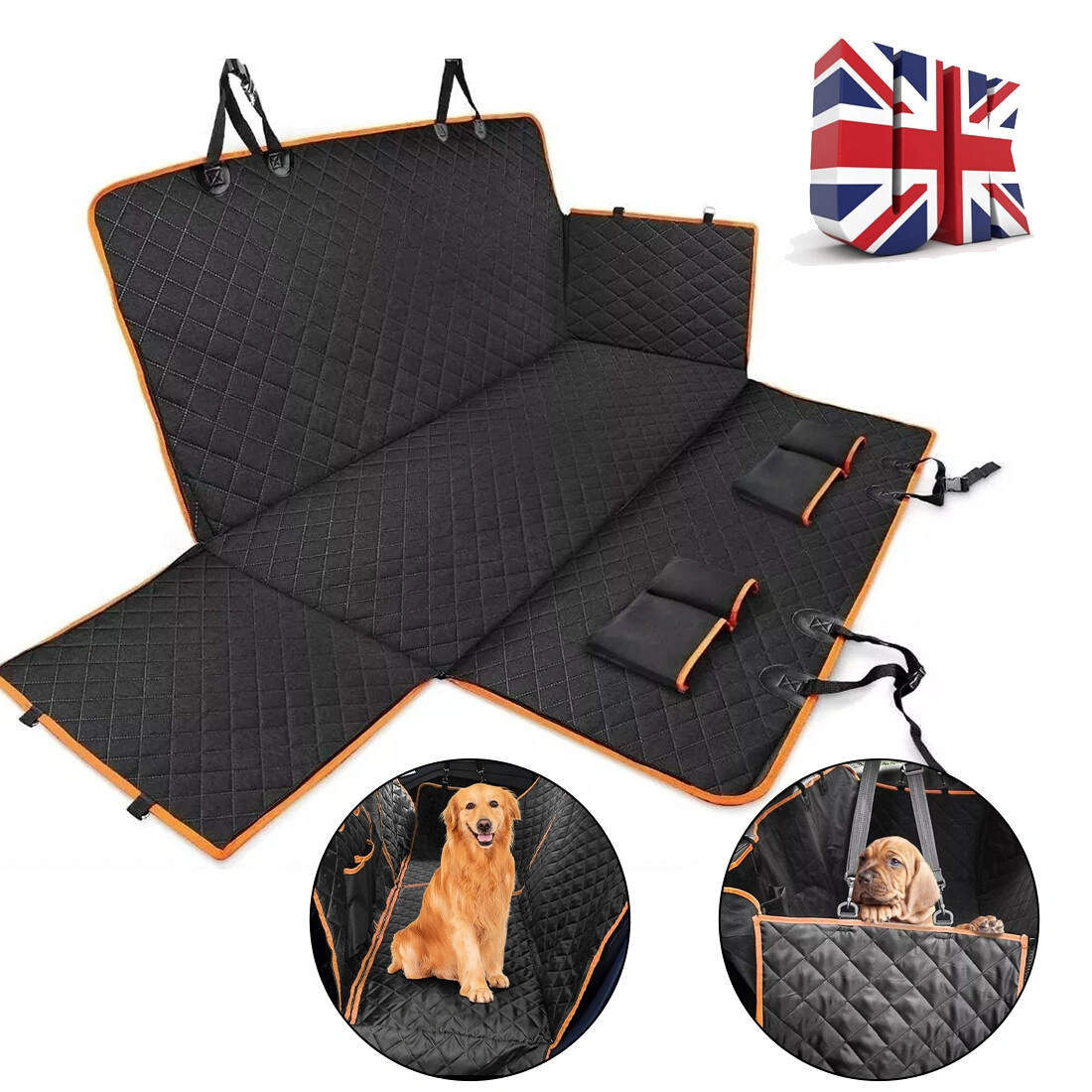 New Waterproof Dog Car Seat Cover Back Seat Hammock Pet Safety Protector Mat UK view 2