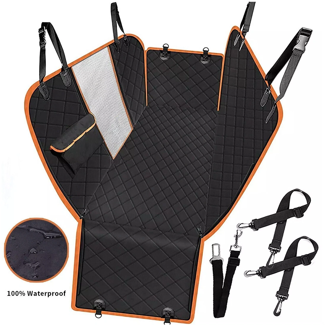 New Waterproof Dog Car Seat Cover Back Seat Hammock Pet Safety Protector Mat UK view 4
