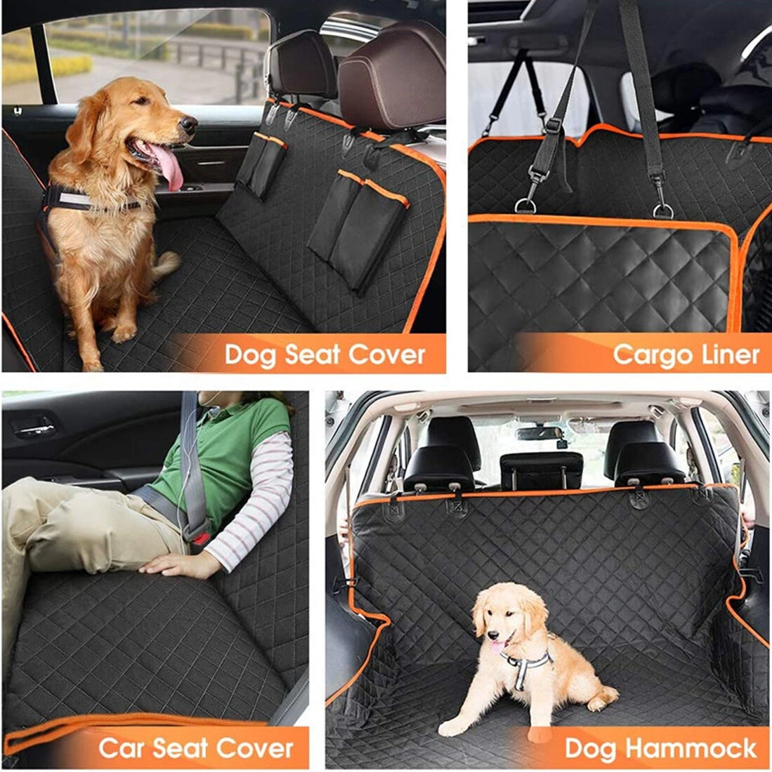 New Waterproof Dog Car Seat Cover Back Seat Hammock Pet Safety Protector Mat UK view 5