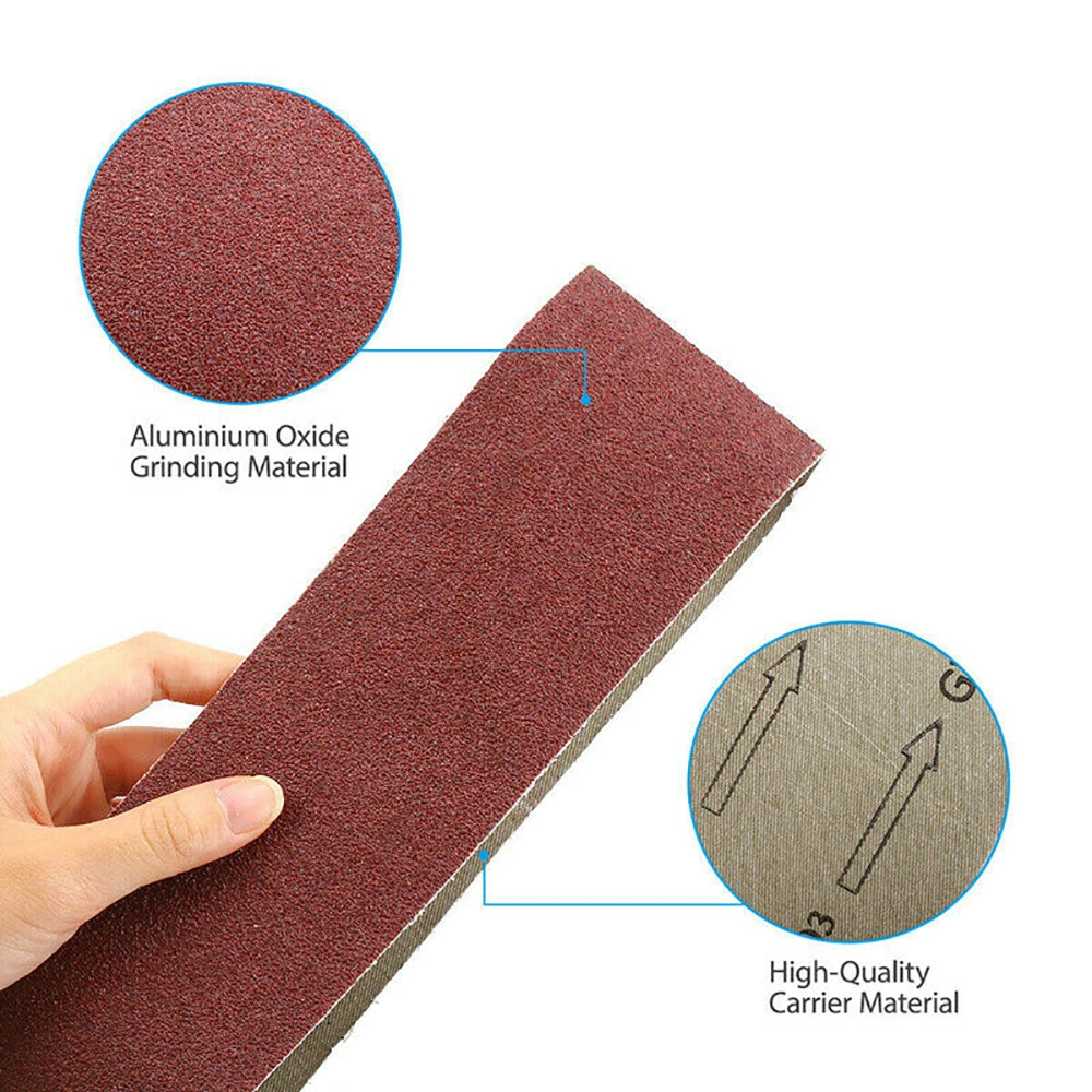 24 Pack Sanding Belts 75x533mm, 60/80/120 Grit Mixed Grade, Compatible with Bosch & Makita Sander, UK view 2