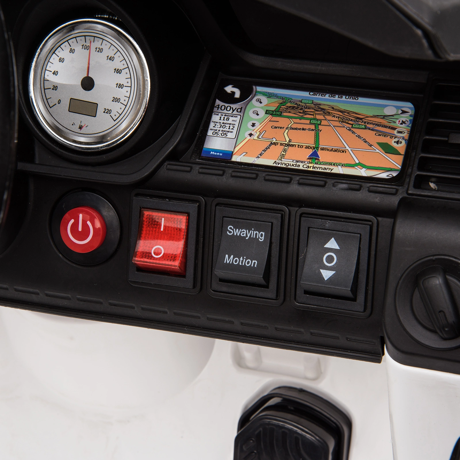 Dual Drive 12V 7Ah Police Car with 2.4G Remote Control White view 10