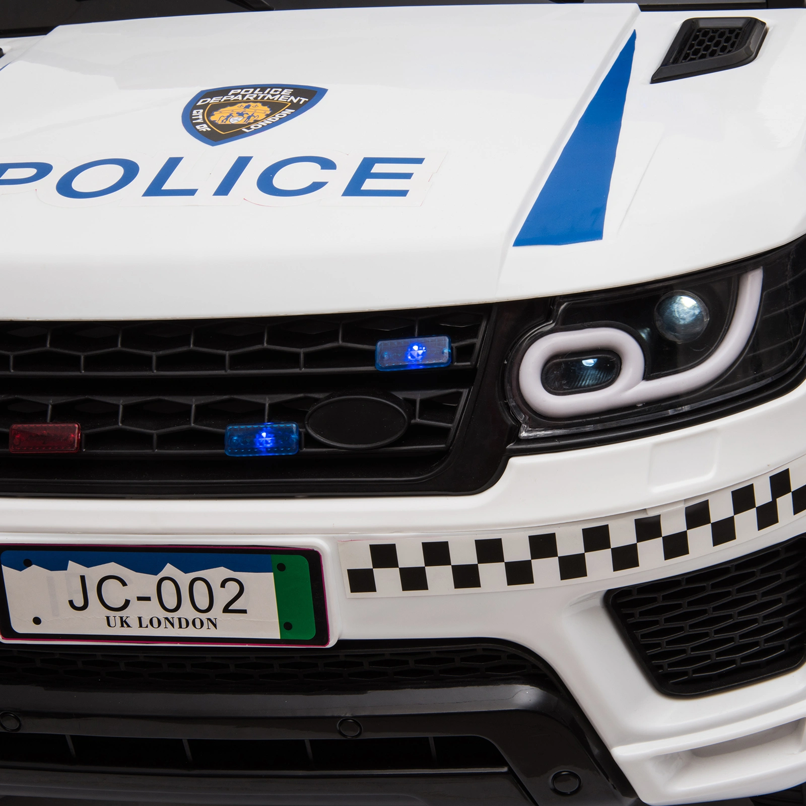 Dual Drive 12V 7Ah Police Car with 2.4G Remote Control White view 24