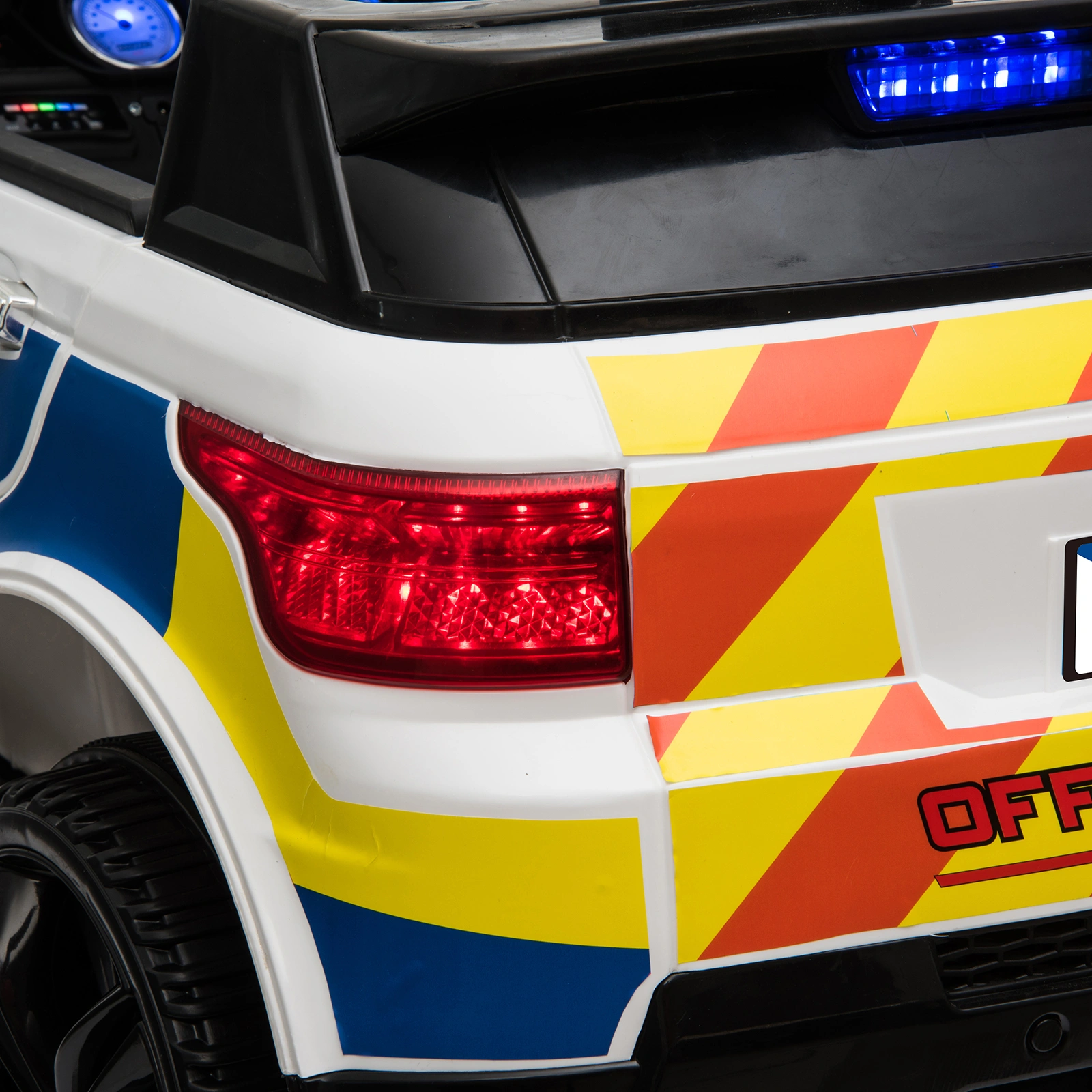 Dual Drive 12V 7Ah Police Car with 2.4G Remote Control White view 28