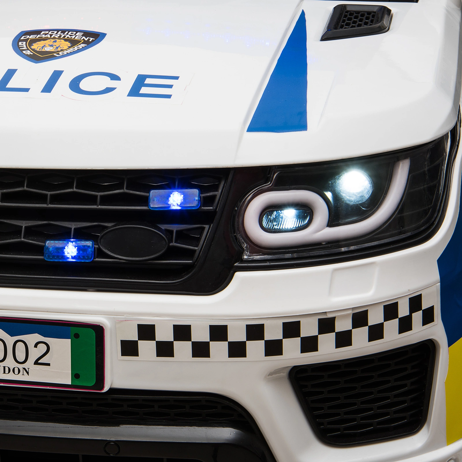 Dual Drive 12V 7Ah Police Car with 2.4G Remote Control White view 29