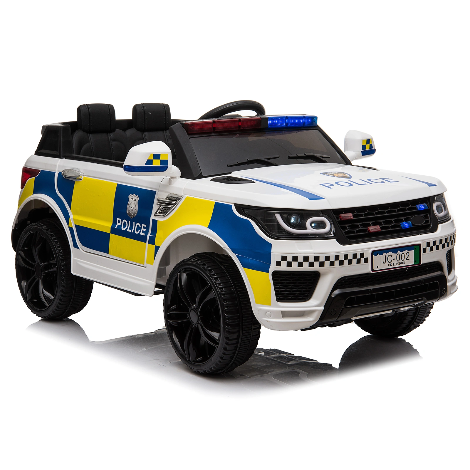 Dual Drive 12V 7Ah Police Car with 2.4G Remote Control White view 5