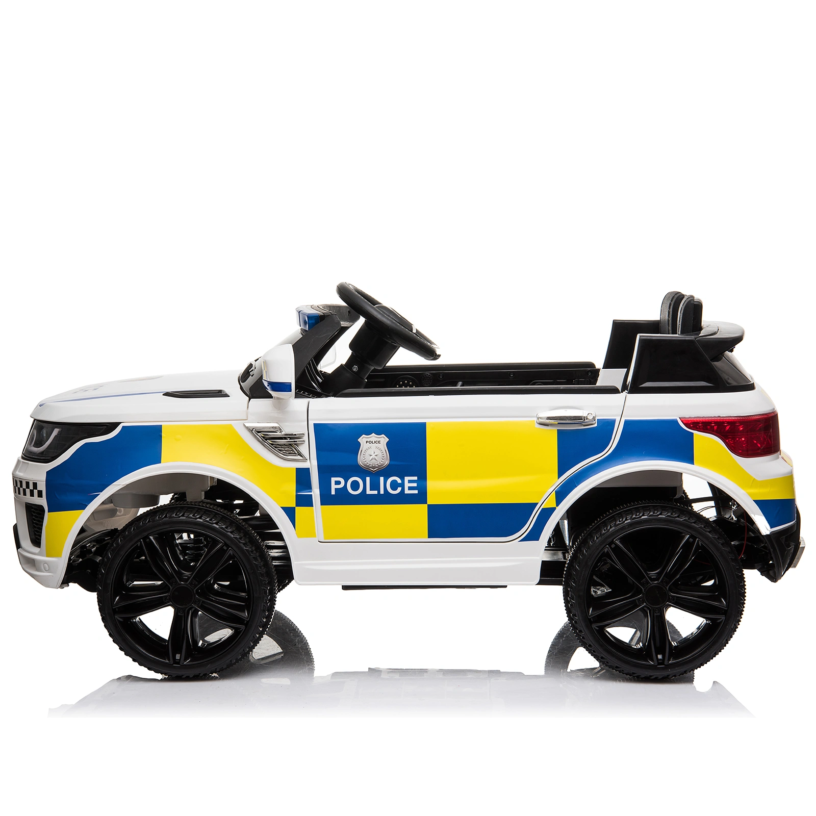 Dual Drive 12V 7Ah Police Car with 2.4G Remote Control White view 6