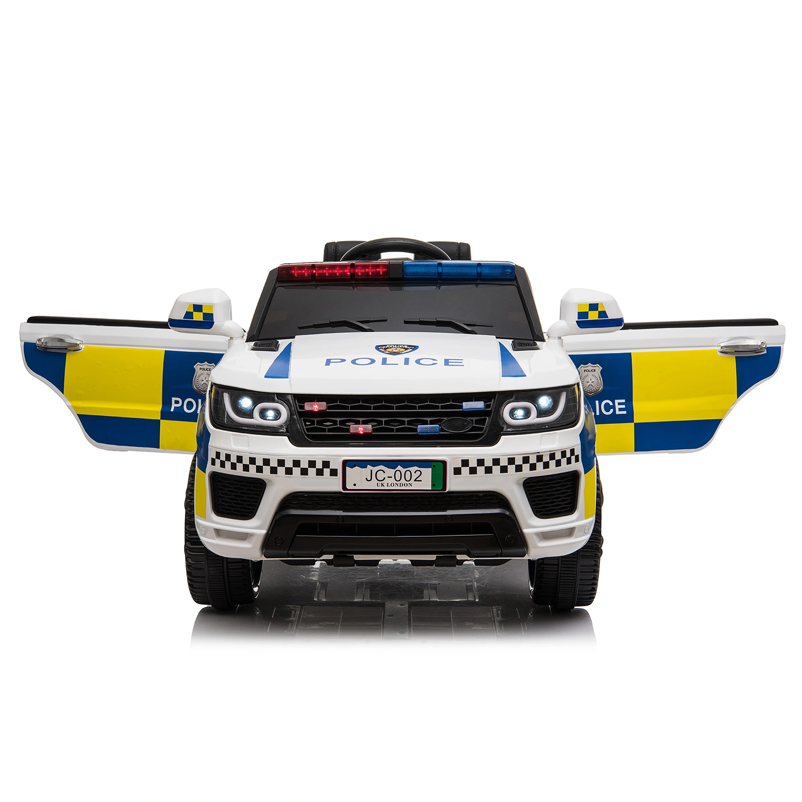 Dual Drive 12V 7Ah Police Car with 2.4G Remote Control White view 8