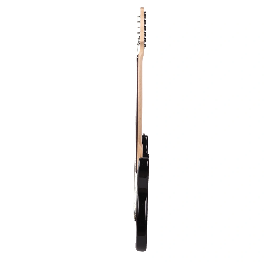 GST Rosewood Fingerboard Electric GuitarBagShoulder Strap Pick Whammy Bar Cord Wrench Tool Black & White view 3
