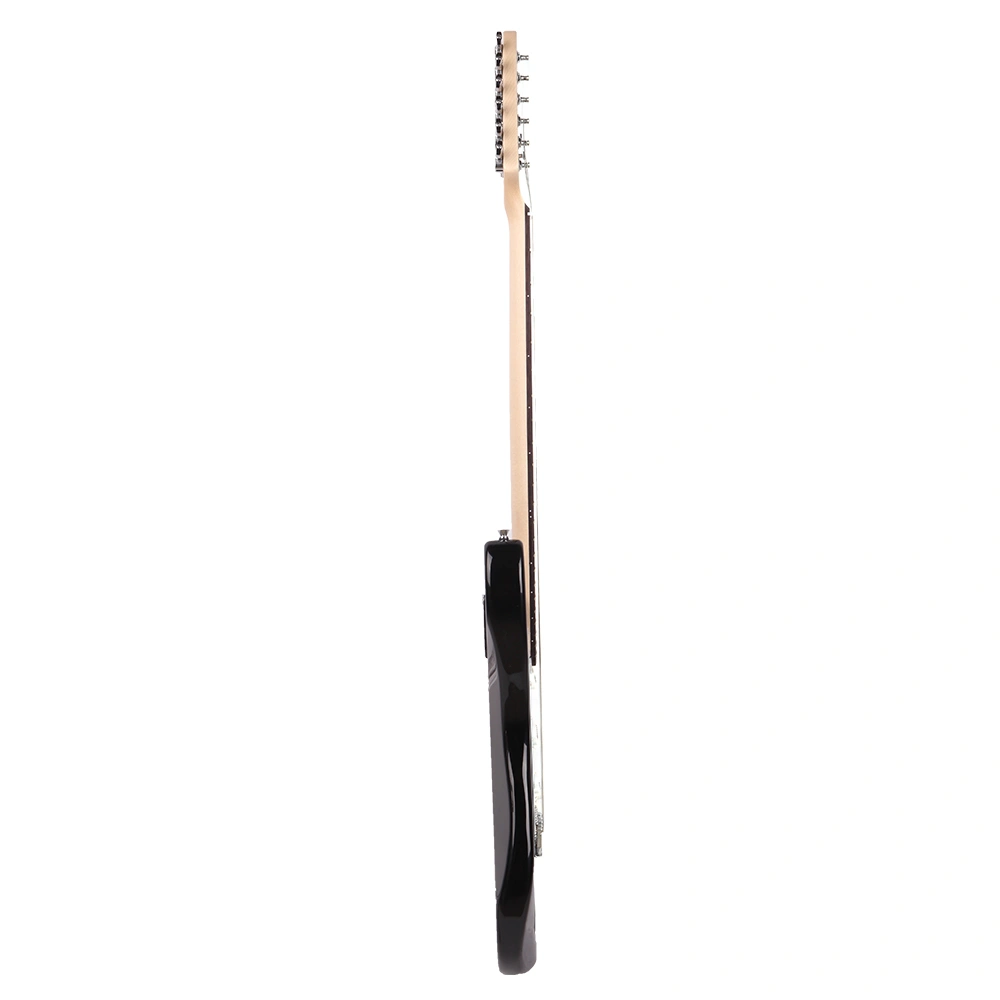 GST Rosewood Fingerboard Electric GuitarBagShoulder Strap Pick Whammy Bar Cord Wrench Tool Black & White view 6