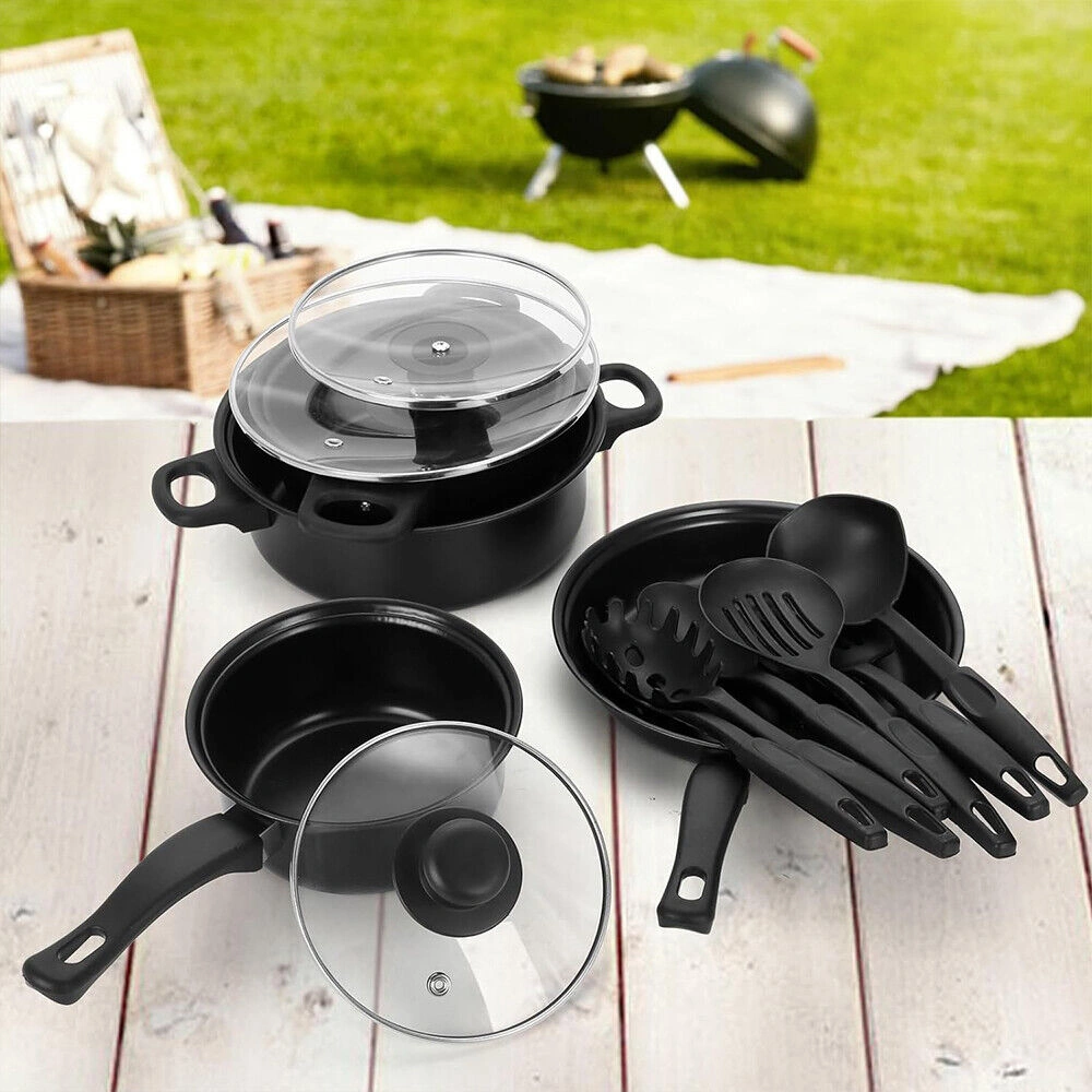 16-Piece Stainless Steel Cookware Set with Glass Lids, Saucepan Pots & Pans for Kitchen Cooking view 2