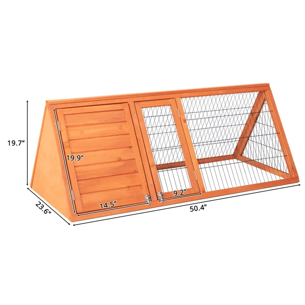 50" Wooden Rabbit Guinea Pig Hutch Wooden Rabbit Guinea Pig House view 6