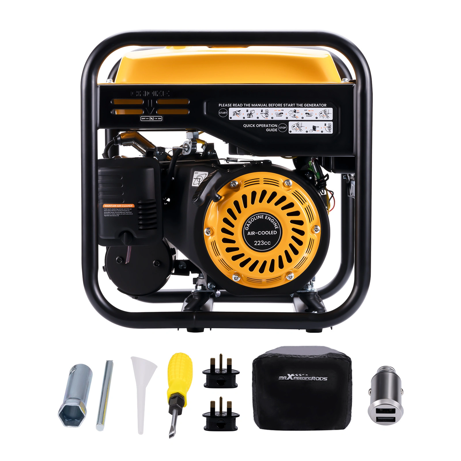 3500W Petrol Inverter Generator 4-Stroke Lightweight 26KG Portable for Camping Outdoor