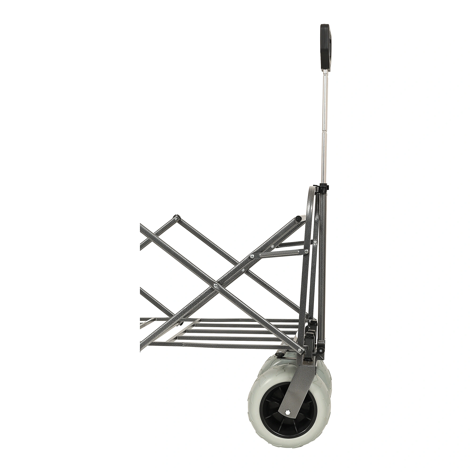 Fishing Cart with Rod Holders, 500lbs Beach Wagon with 9" Pneumatic Tires, All-Terrain Steel Frame Utility Cart with Multi-Use Bag, Black view 10