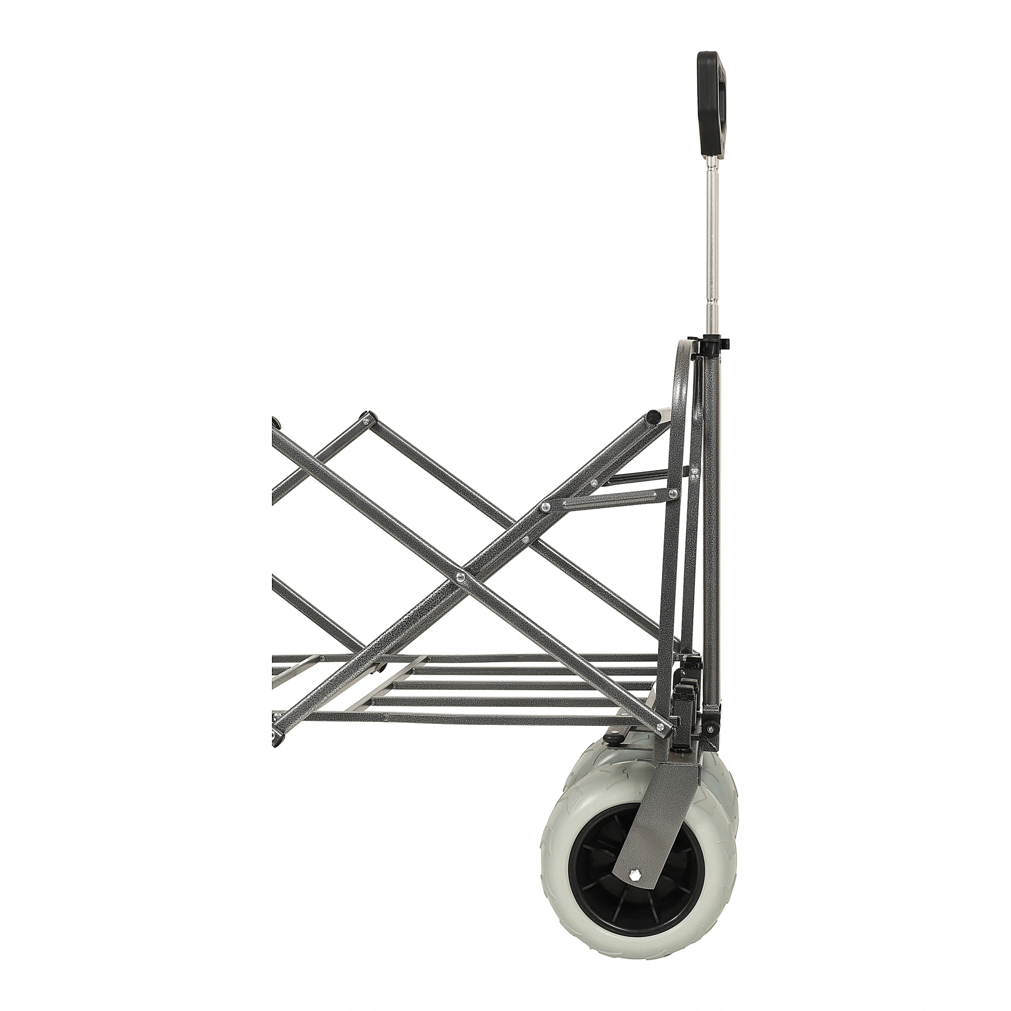 Fishing Cart with Rod Holders, 500lbs Beach Wagon with 9" Pneumatic Tires, All-Terrain Steel Frame Utility Cart with Multi-Use Bag, Black view 13