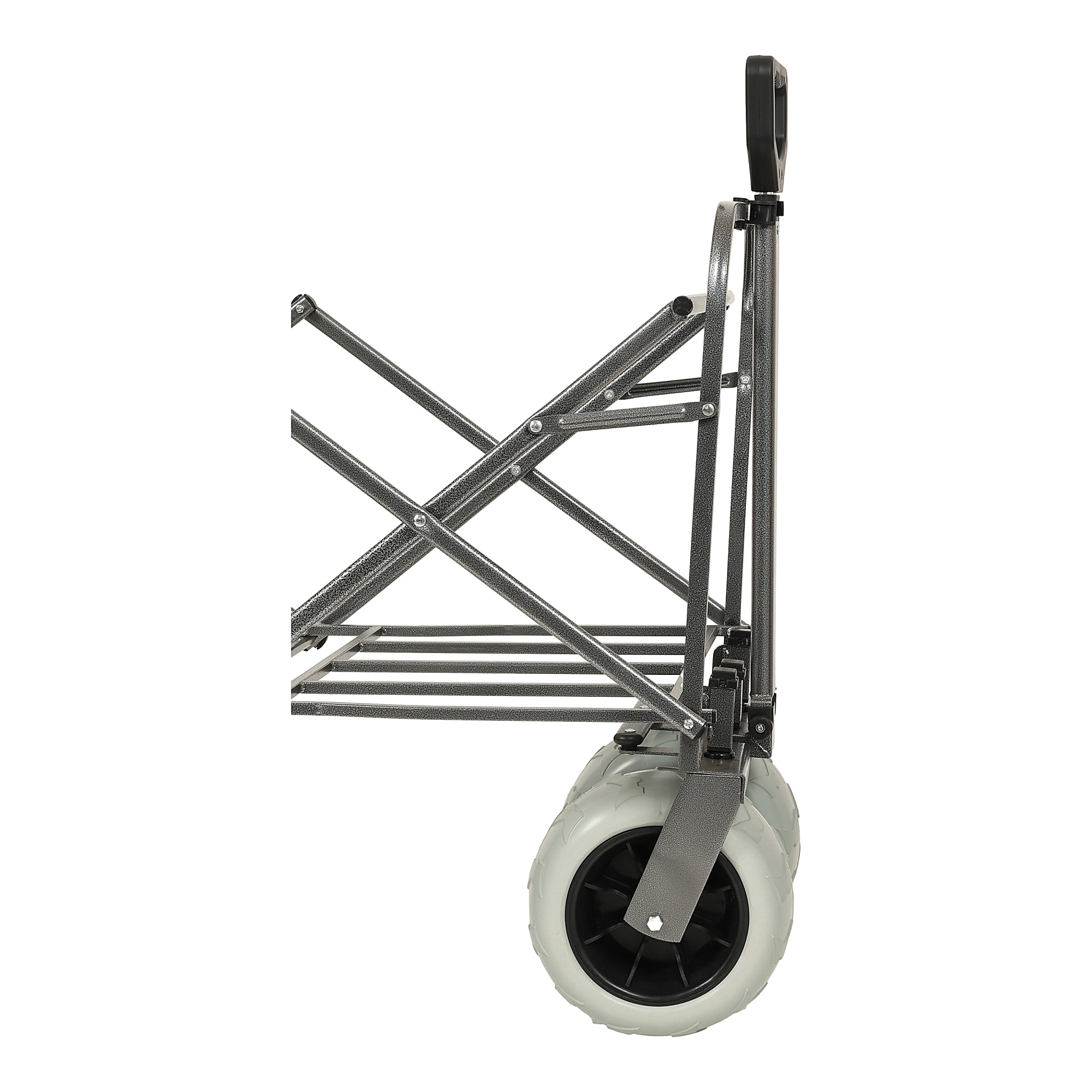 Fishing Cart with Rod Holders, 500lbs Beach Wagon with 9" Pneumatic Tires, All-Terrain Steel Frame Utility Cart with Multi-Use Bag, Black view 15
