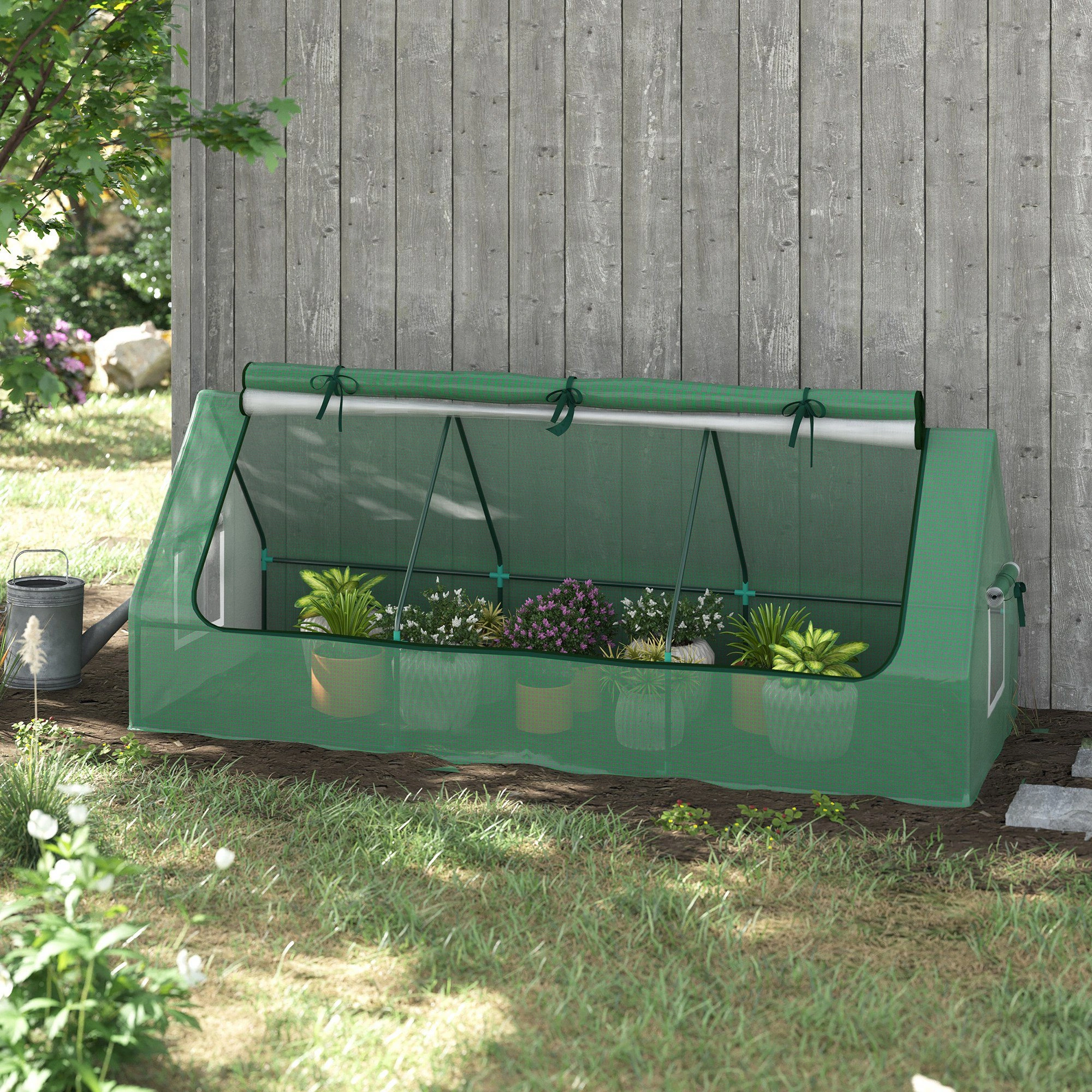 Mini Walk-in Greenhouse Indoor Outdoor - Portable Tunnel Garden with Adjustable Height, UV-Resistant Cover for Plants