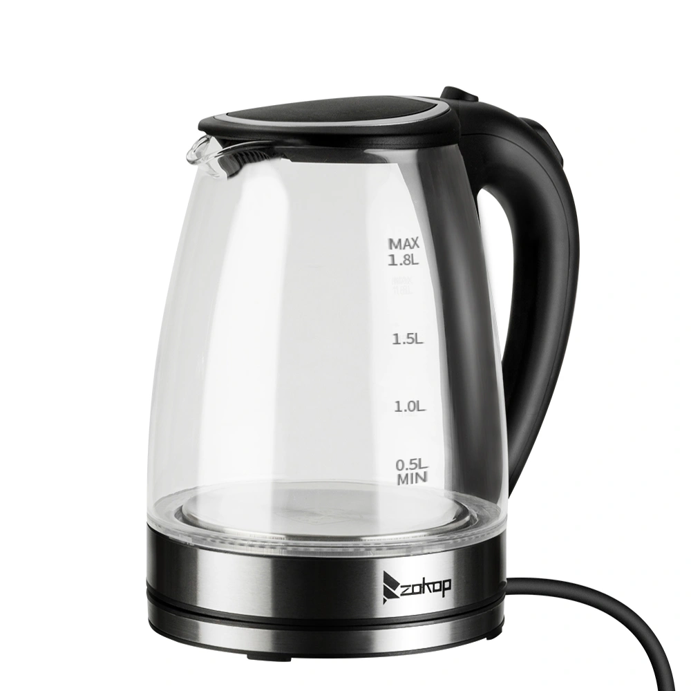 Electric Glass Kettle 1.8L 1200W 110V, HD-1857-A Boiling Water Pot with LED Light, Auto Shut-Off, US Plug view 22