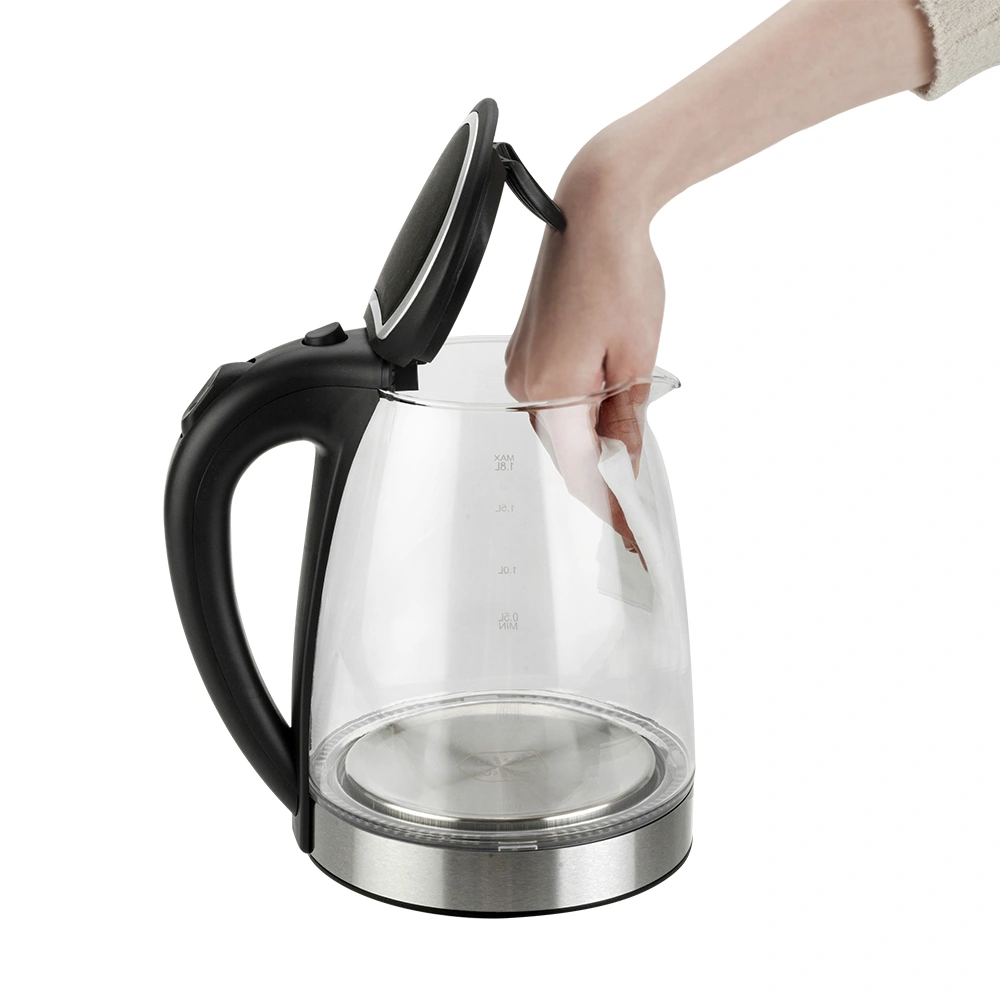 Electric Glass Kettle 1.8L 1200W 110V, HD-1857-A Boiling Water Pot with LED Light, Auto Shut-Off, US Plug view 28