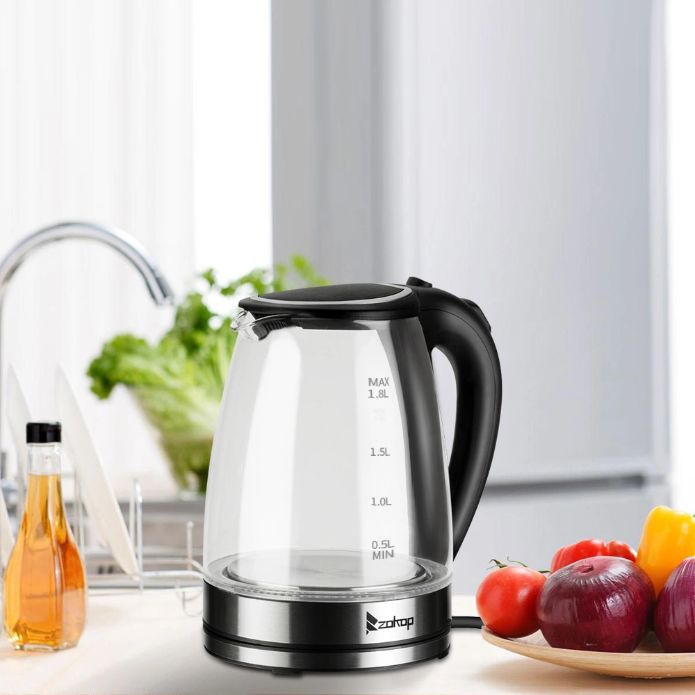 Electric Glass Kettle 1.8L 1200W 110V, HD-1857-A Boiling Water Pot with LED Light, Auto Shut-Off, US Plug view 8
