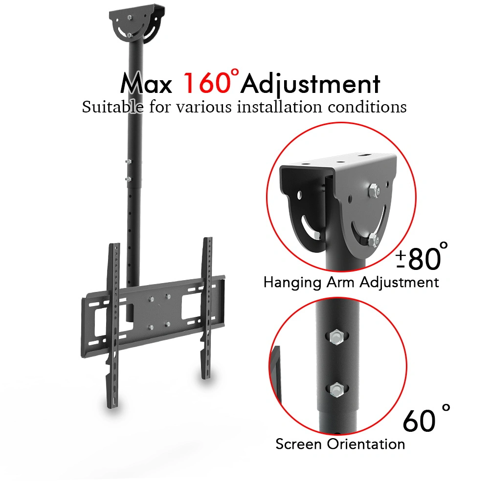 TMC-7006 Ceiling Mount TV Wall Bracket Roof Rack Pole Retractable For 32"-70" Flat Screen view 5