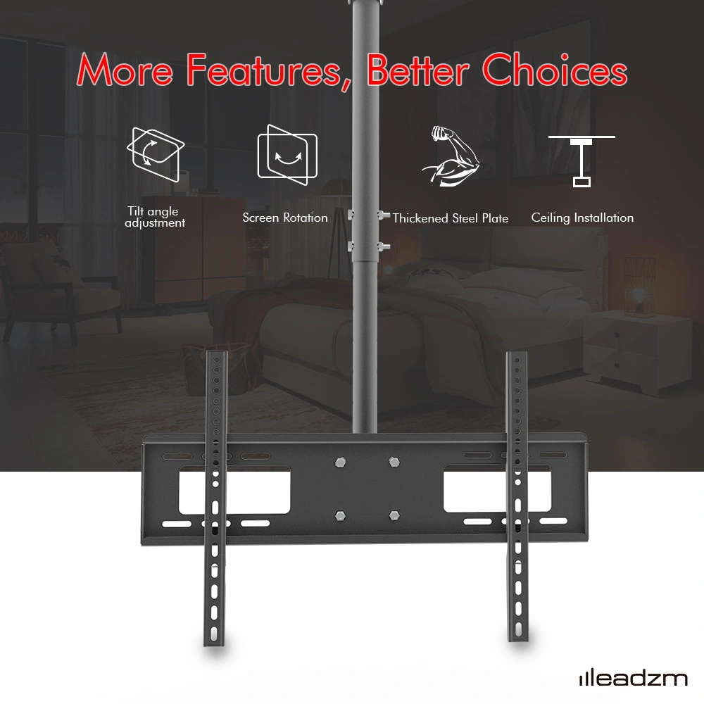 TMC-7006 Ceiling Mount TV Wall Bracket Roof Rack Pole Retractable For 32"-70" Flat Screen view 9