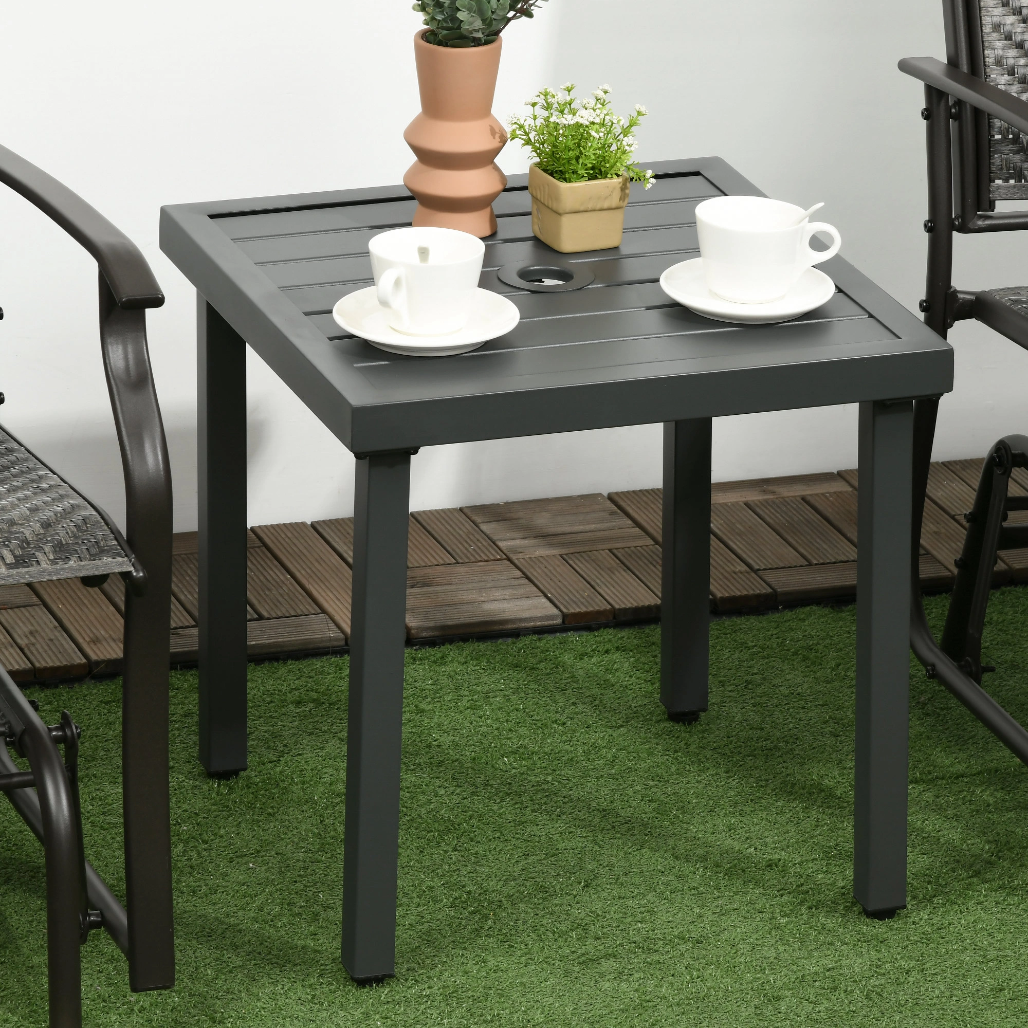 Rattan Coffee Table Woven Outdoor Indoor Living Room Center Table with Storage Shelf Natural Brown