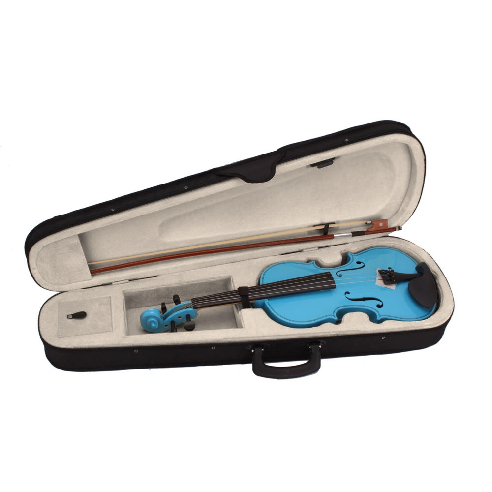 4/4 Acoustic Violin Case Sky Blue, Complete Set with Bow and Rosin, Hard Shell Travel Violin Gig Bag view 2