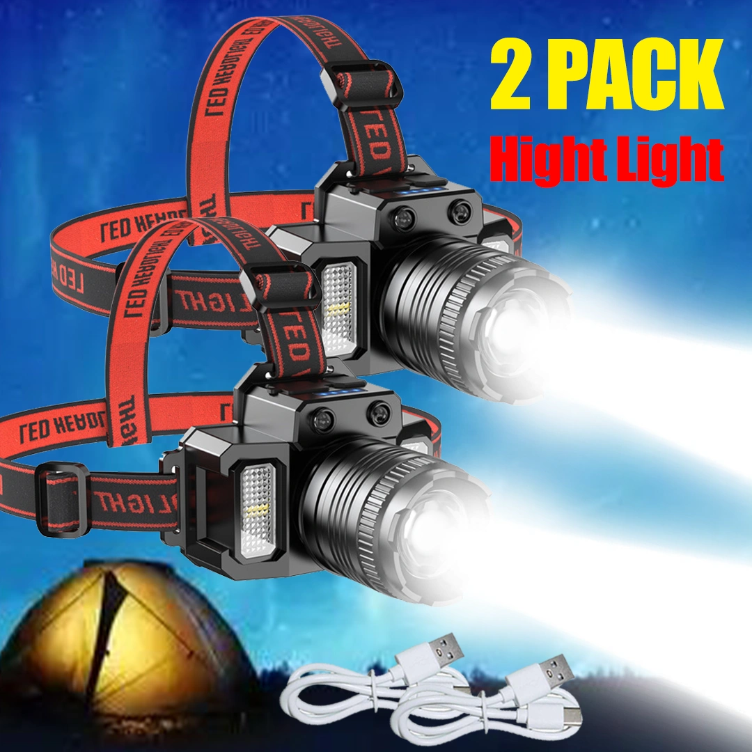 Motion Sensor LED Headlamp 5 Modes, USB Rechargeable Headlight for Camping Hiking Running view 5