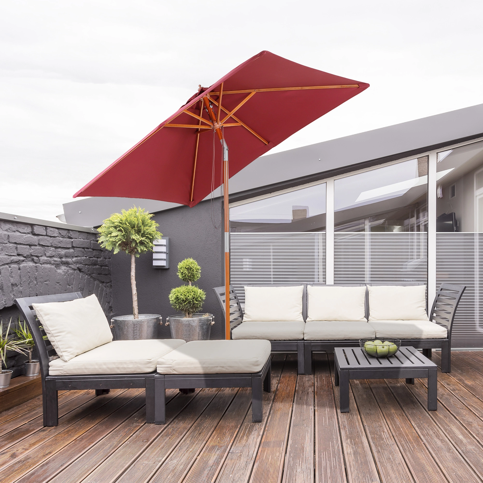 Compact Wall Mounted Umbrella Holder, Rust-Resistant Steel Design with Drainage Tray