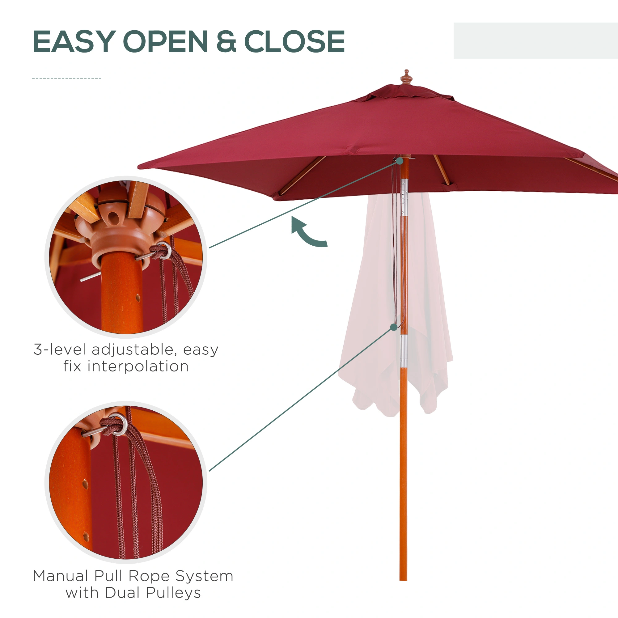 Compact Wall Mounted Umbrella Holder, Rust-Resistant Steel Design with Drainage Tray view 3