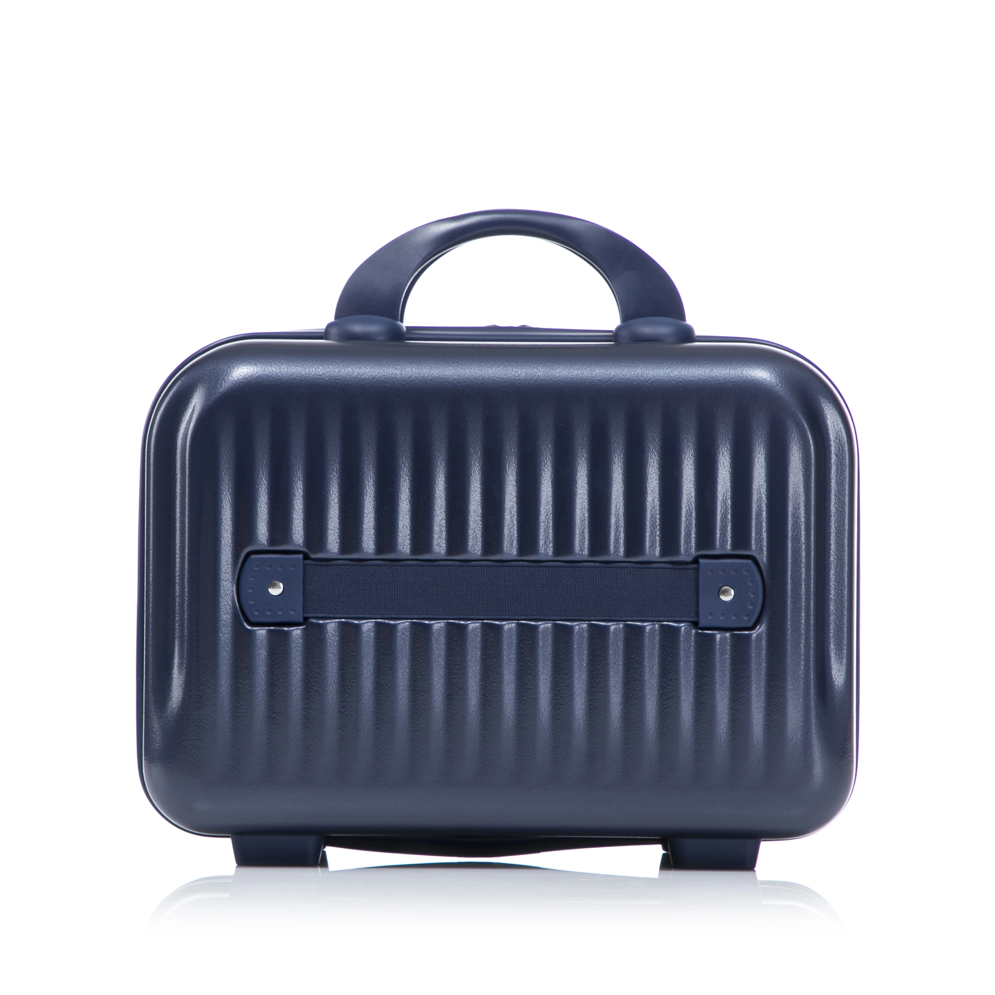 2 Piece ABS Spinner Luggage Set 14" Cosmetic Case & 20" Carry-On, Combo Lock, Front Opening Design, Navy view 12