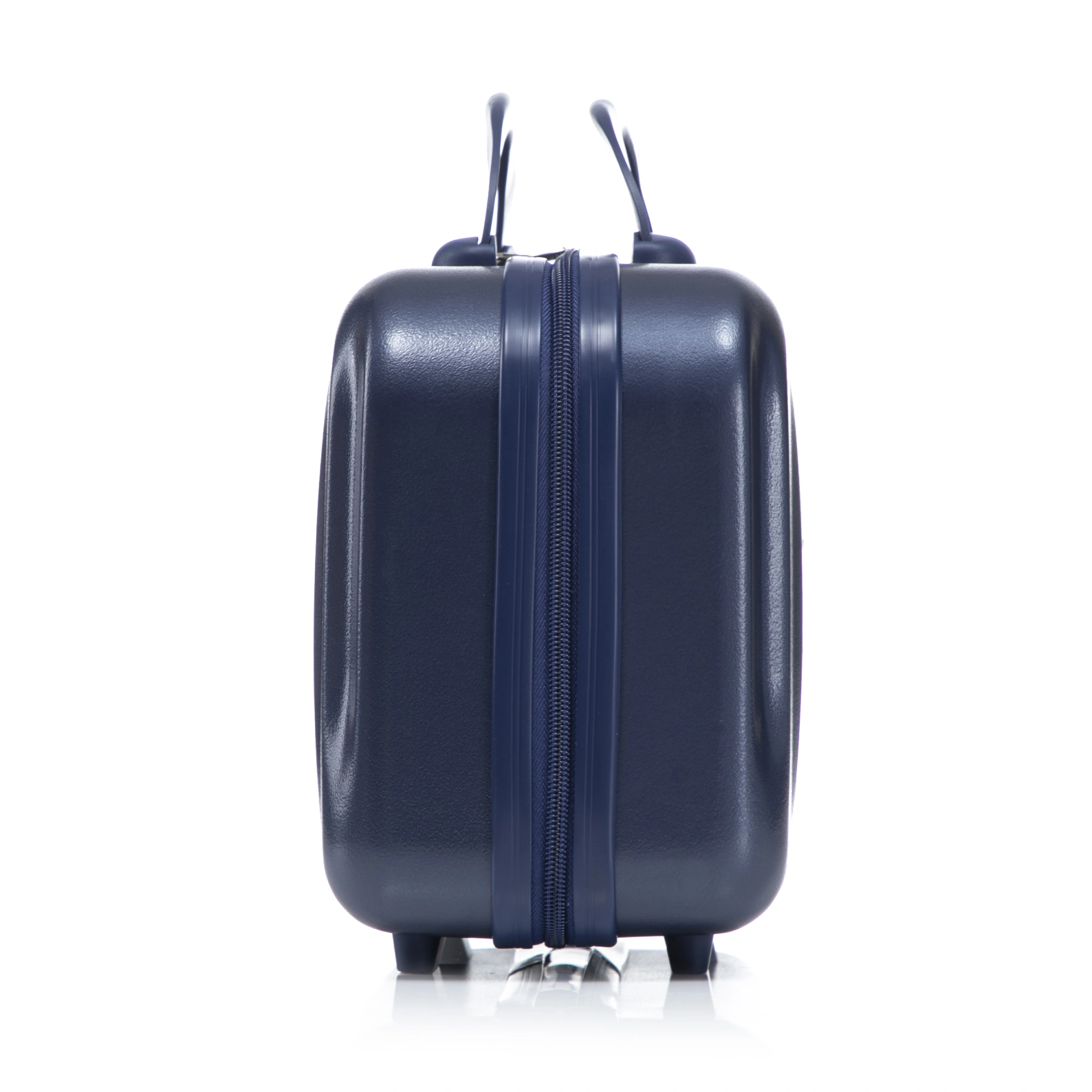 2 Piece ABS Spinner Luggage Set 14" Cosmetic Case & 20" Carry-On, Combo Lock, Front Opening Design, Navy view 3