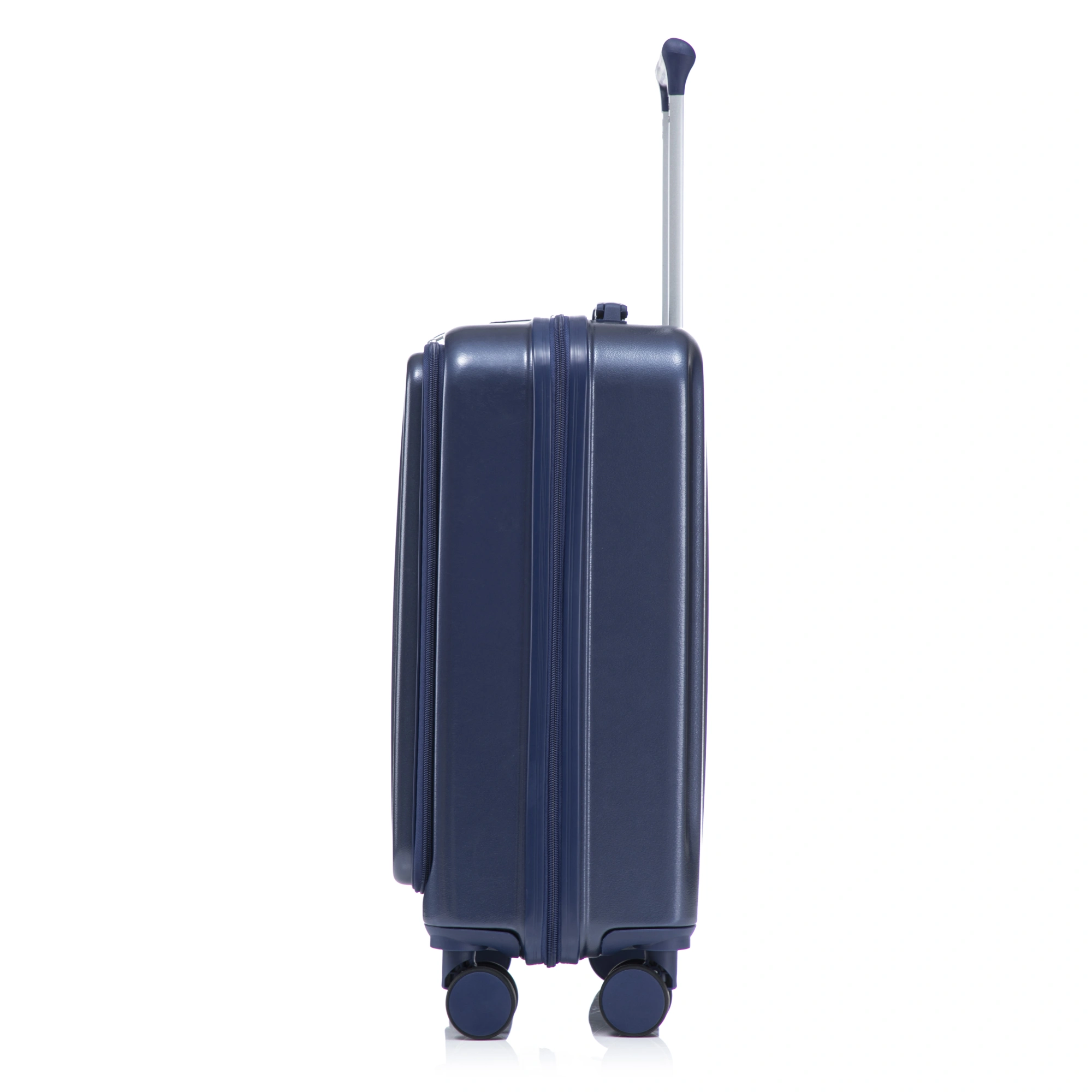 2 Piece ABS Spinner Luggage Set 14" Cosmetic Case & 20" Carry-On, Combo Lock, Front Opening Design, Navy view 8