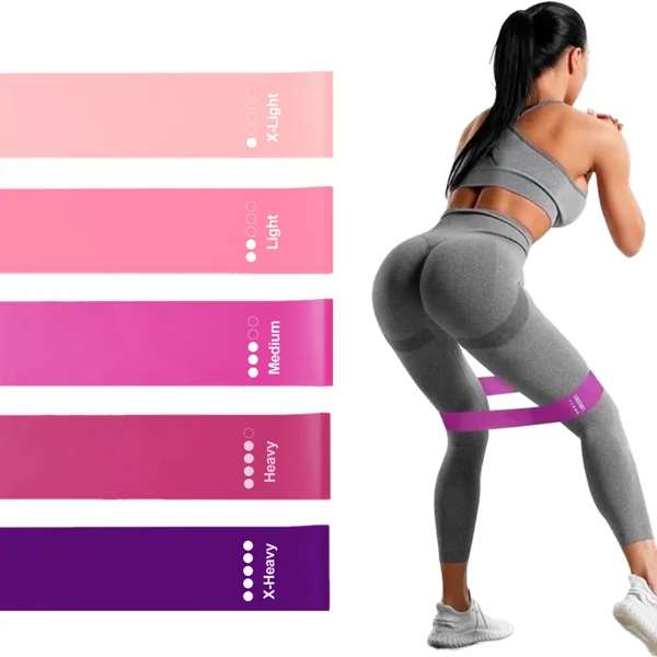 Set of 5 Resistance Exercise Loop Bands Fitness Yoga Resistance Band TPE Pink (US Logistics only For USPS.TK/TMEU only For self-pickup) view 6