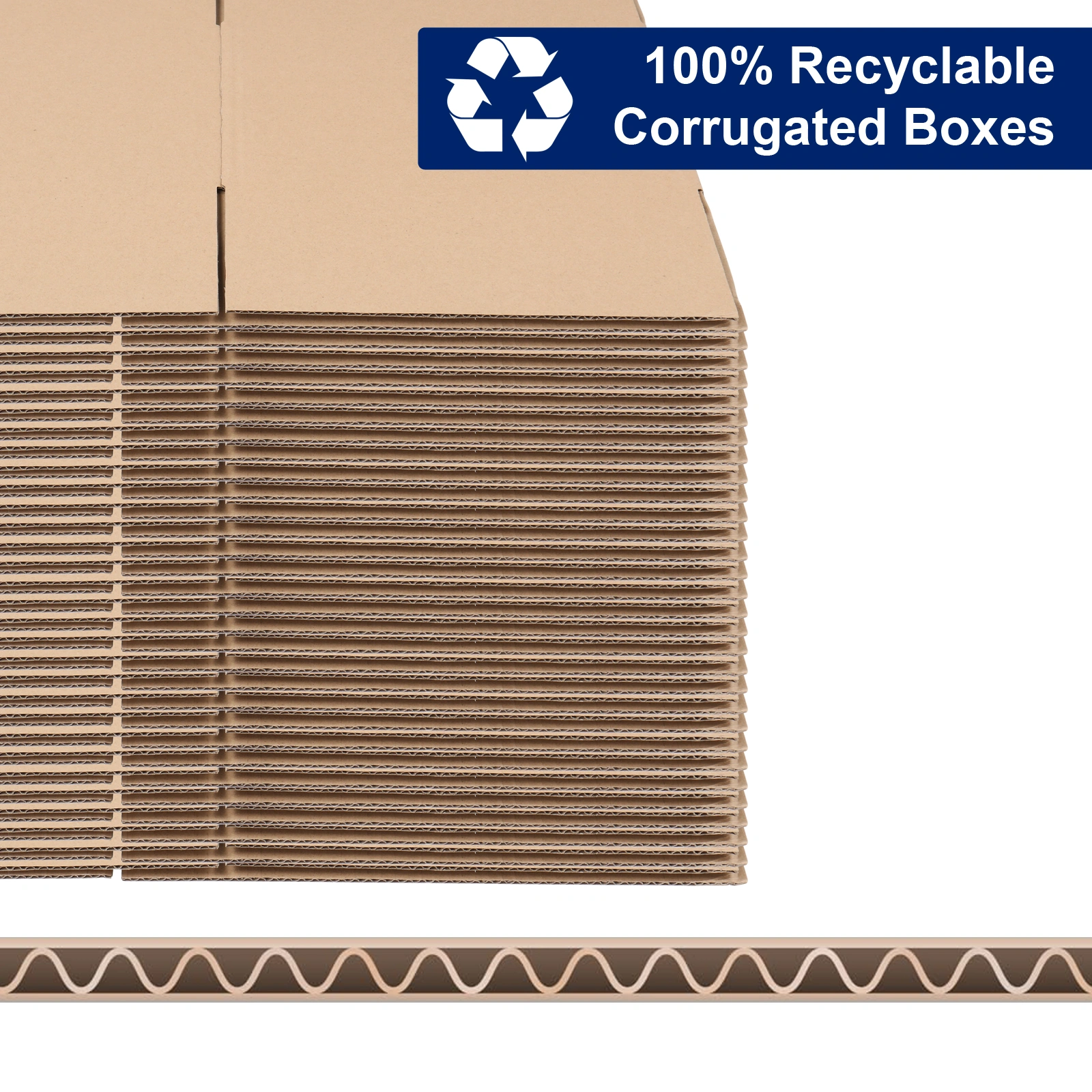 50pcs 12 "x 10" x 8 "(30.5x25.4x20.3) 3mm thick corrugated cardboard box in kraft paper color view 3