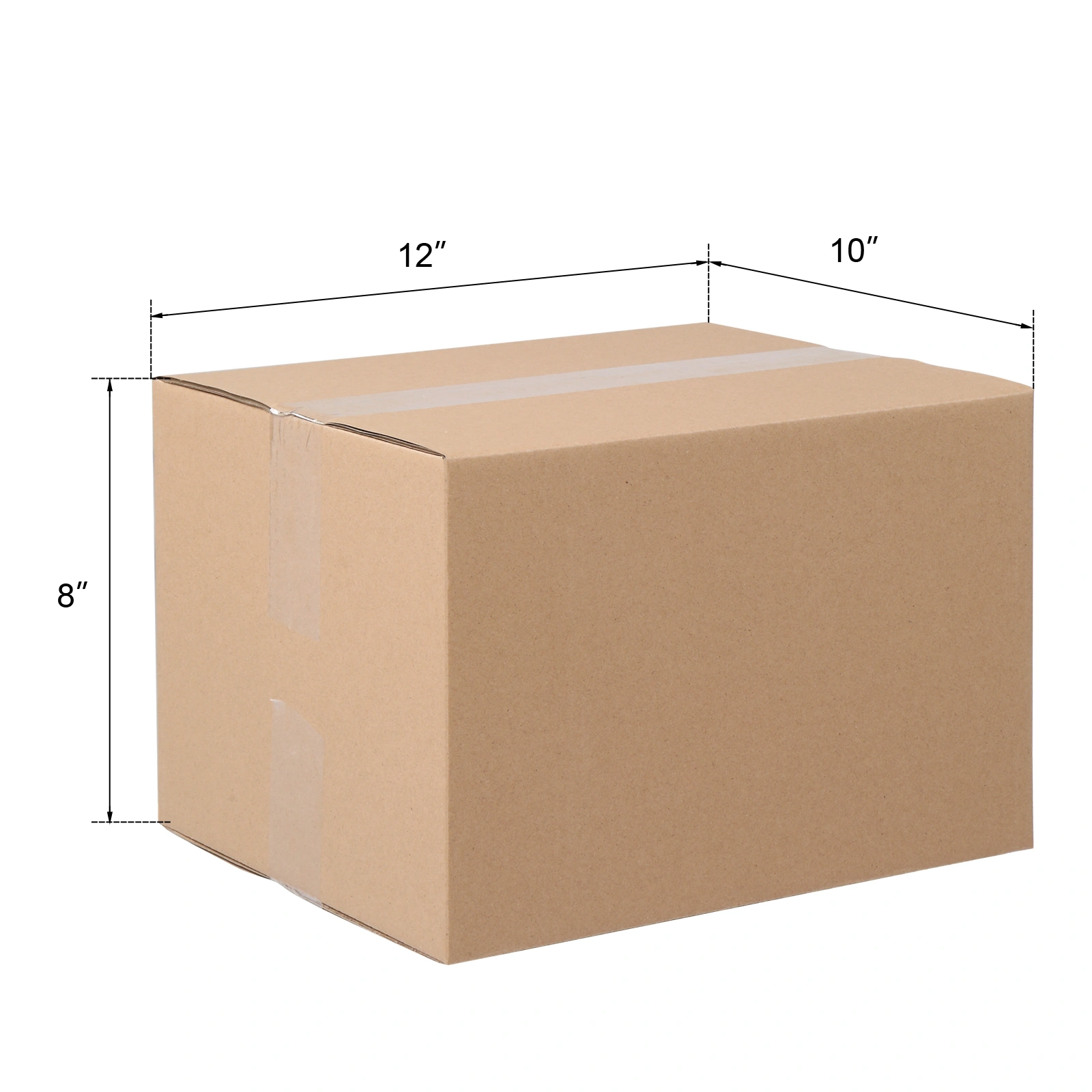 50pcs 12 "x 10" x 8 "(30.5x25.4x20.3) 3mm thick corrugated cardboard box in kraft paper color view 5