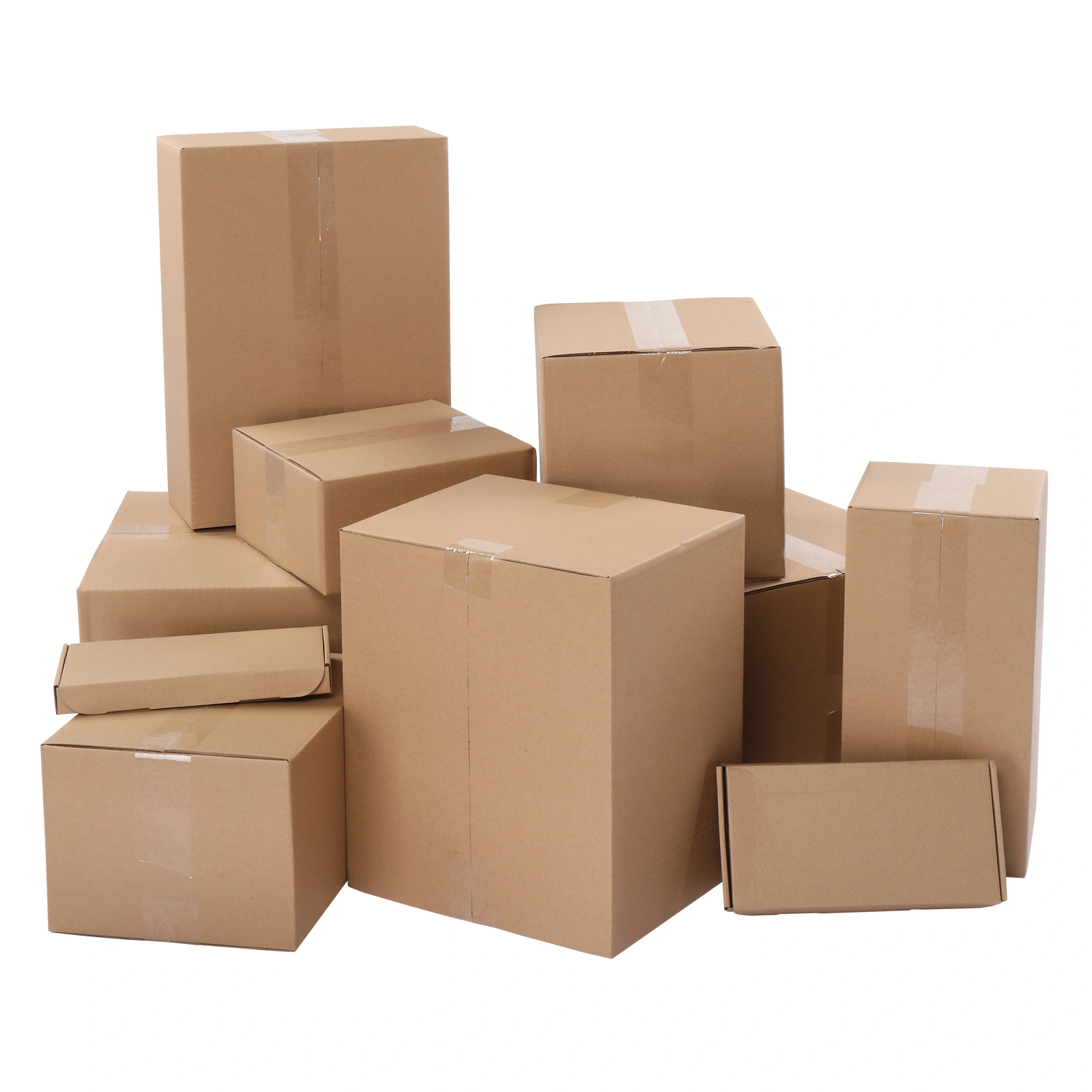 50pcs 12 "x 10" x 8 "(30.5x25.4x20.3) 3mm thick corrugated cardboard box in kraft paper color view 7
