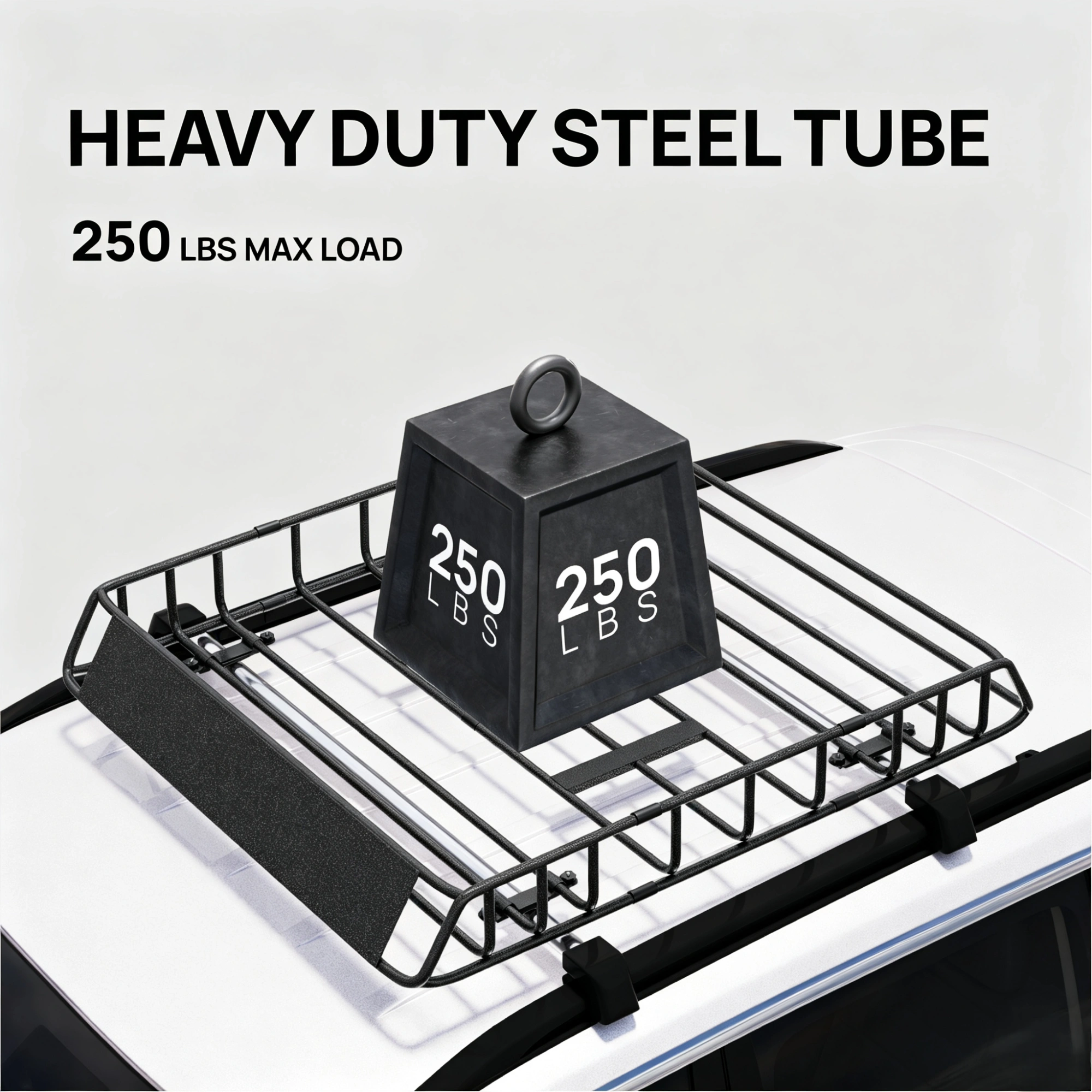 250LBS Roof Rack 46x36x6 inch Cargo Carrier with 4 Heavy Duty Straps Universal Fit for SUVs, Cars, Vans view 8