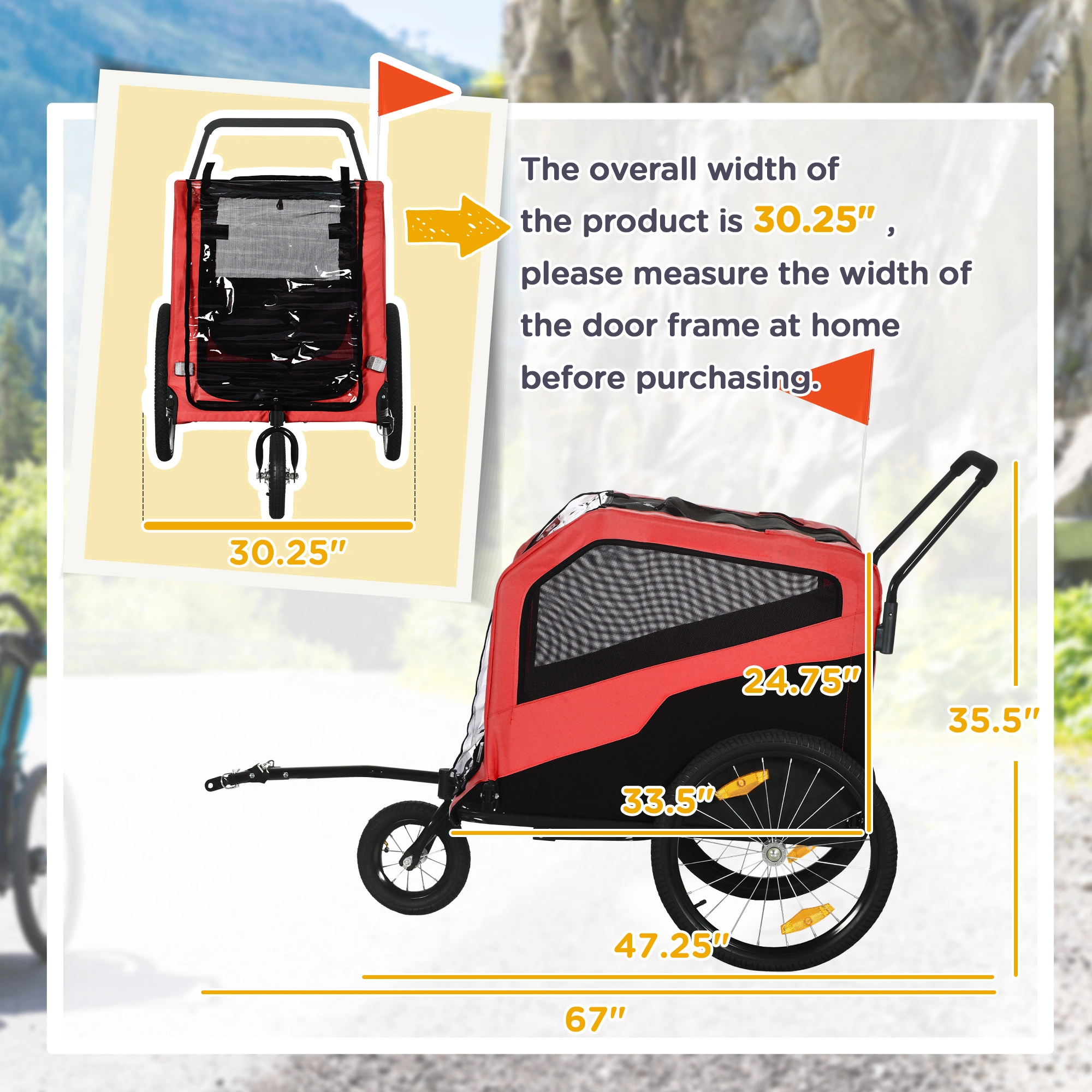 Pet Bicycle Cart Amazon ShippingProhibited by WalMart view 2