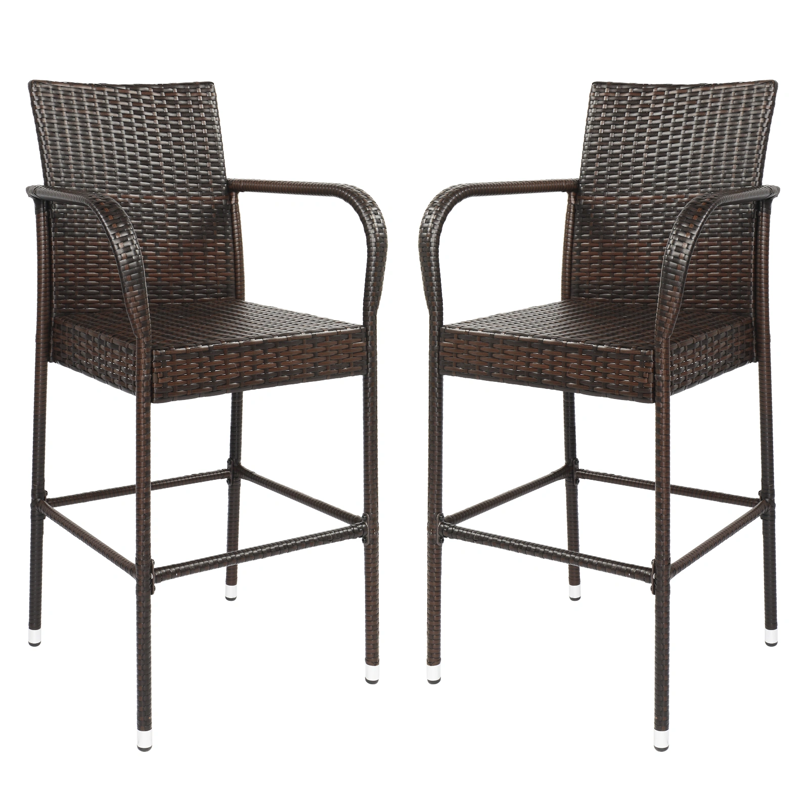 2pcs High Bar Chair Brown Gradient view 26