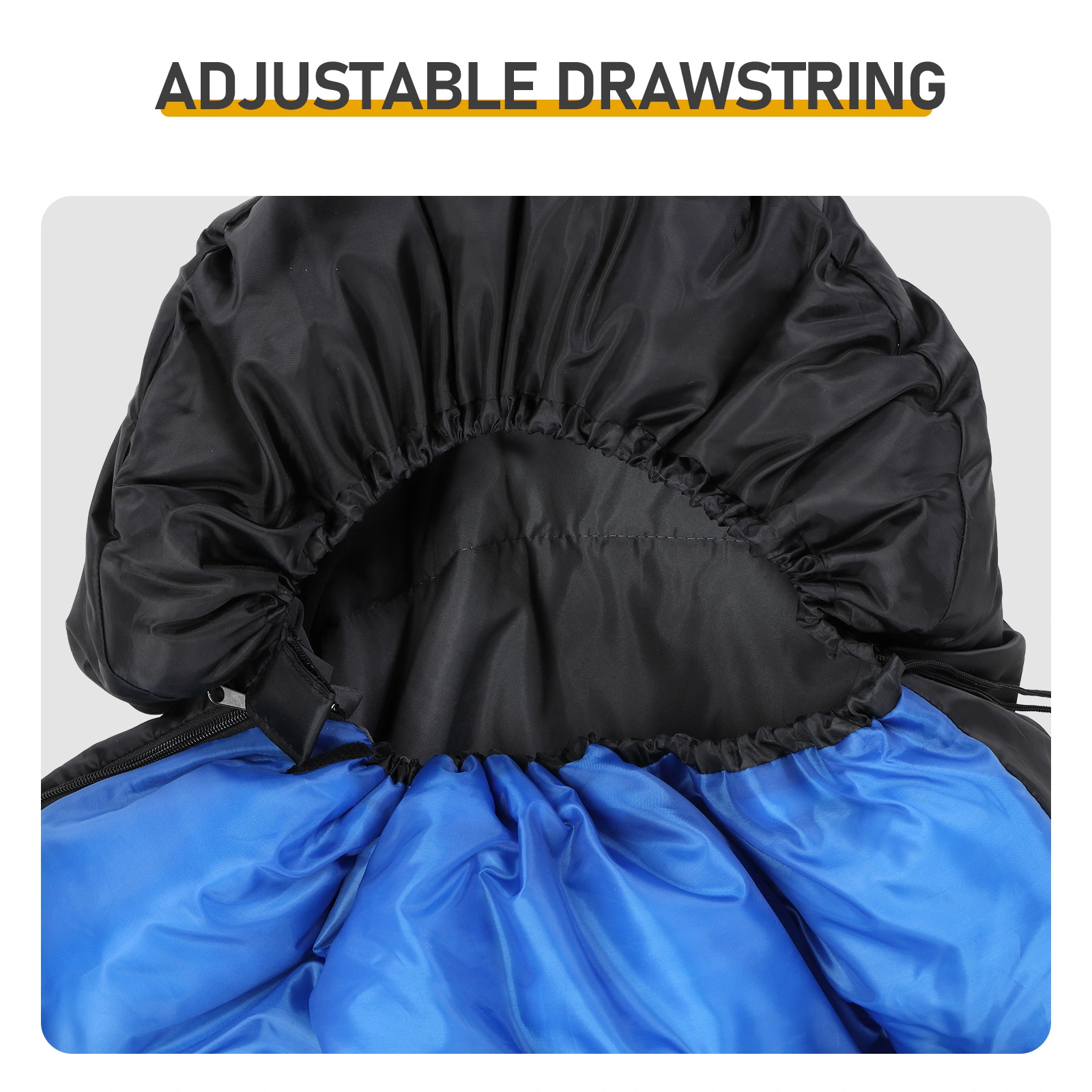 Lightweight Sleeping Bag for Backpacking, Hiking, Waterproof Compact Envelope Sleeping Bag for Cold & Warm Weather, Blue view 6