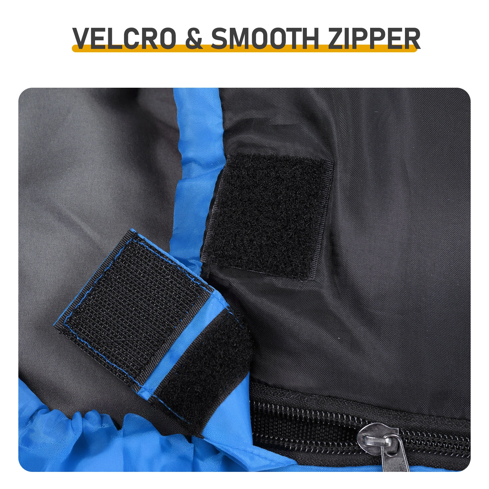 Lightweight Sleeping Bag for Backpacking, Hiking, Waterproof Compact Envelope Sleeping Bag for Cold & Warm Weather, Blue view 9