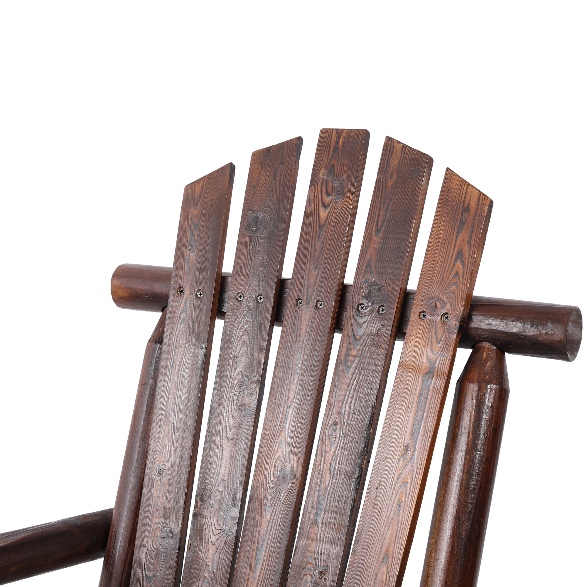 Solid Fir Wood Porch Rocker Chair - Outdoor Garden Patio Rocking Chair, Brown, Heavy Duty view 11