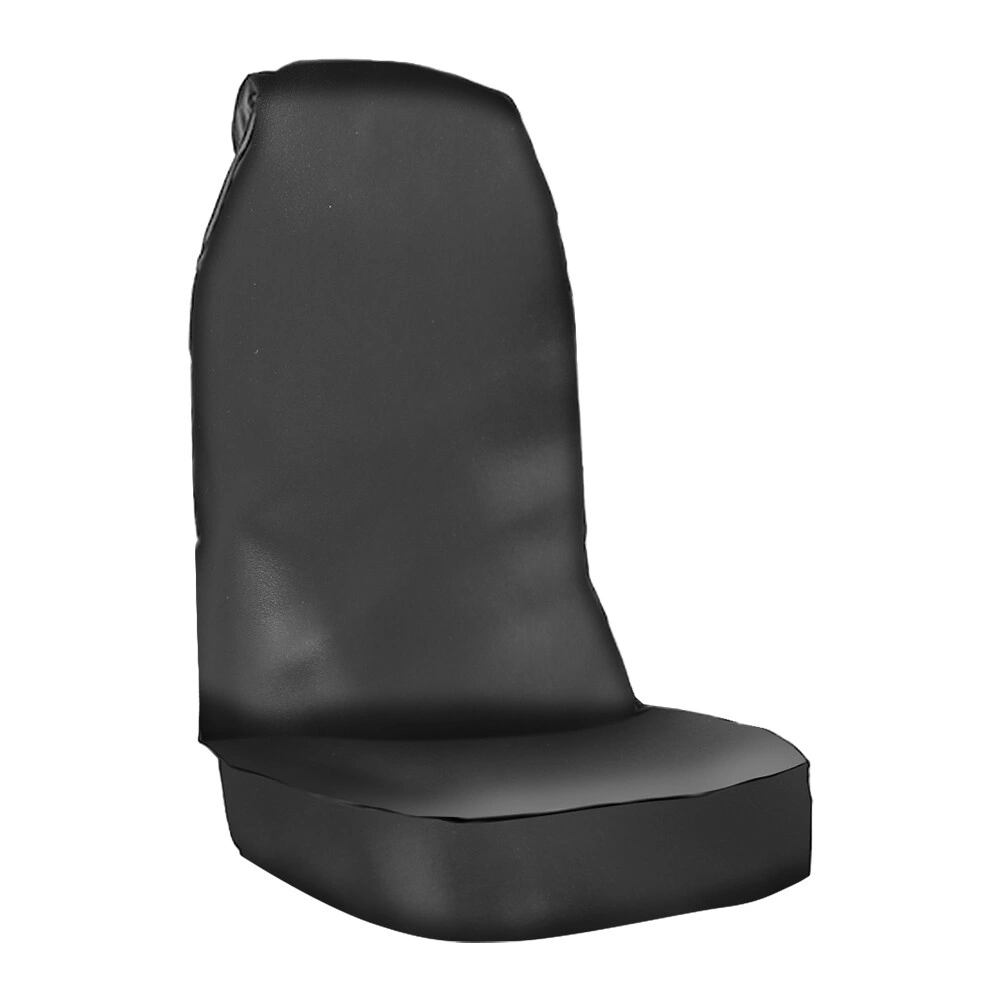 Universal Eco Leather Car Seat Covers Set - Black Protective Slip-on Seat Protectors Interior
