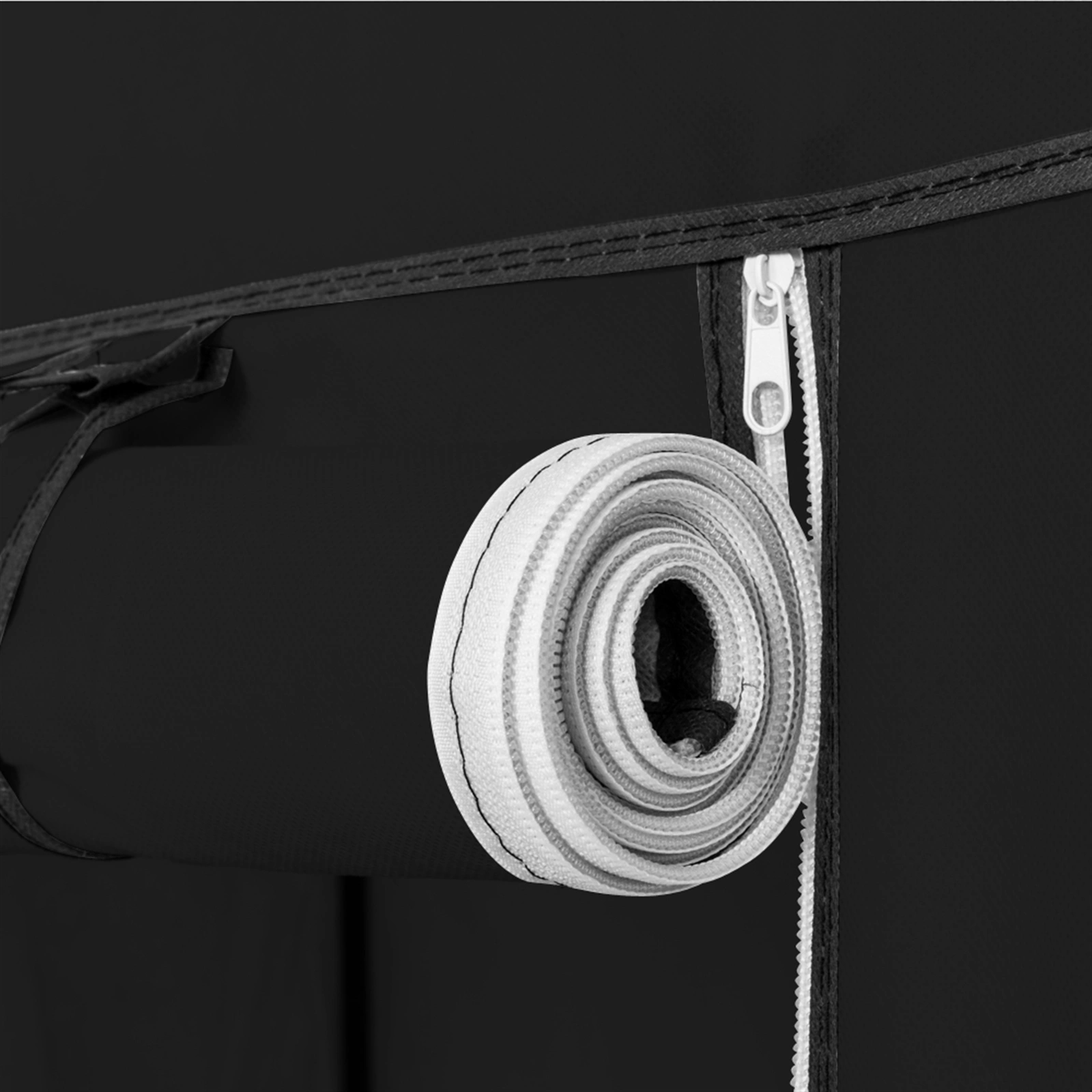 67" Portable Clothes Closet Wardrobe with Non-woven Fabric and Hanging Rod Quick and Easy to Assemble Black view 10