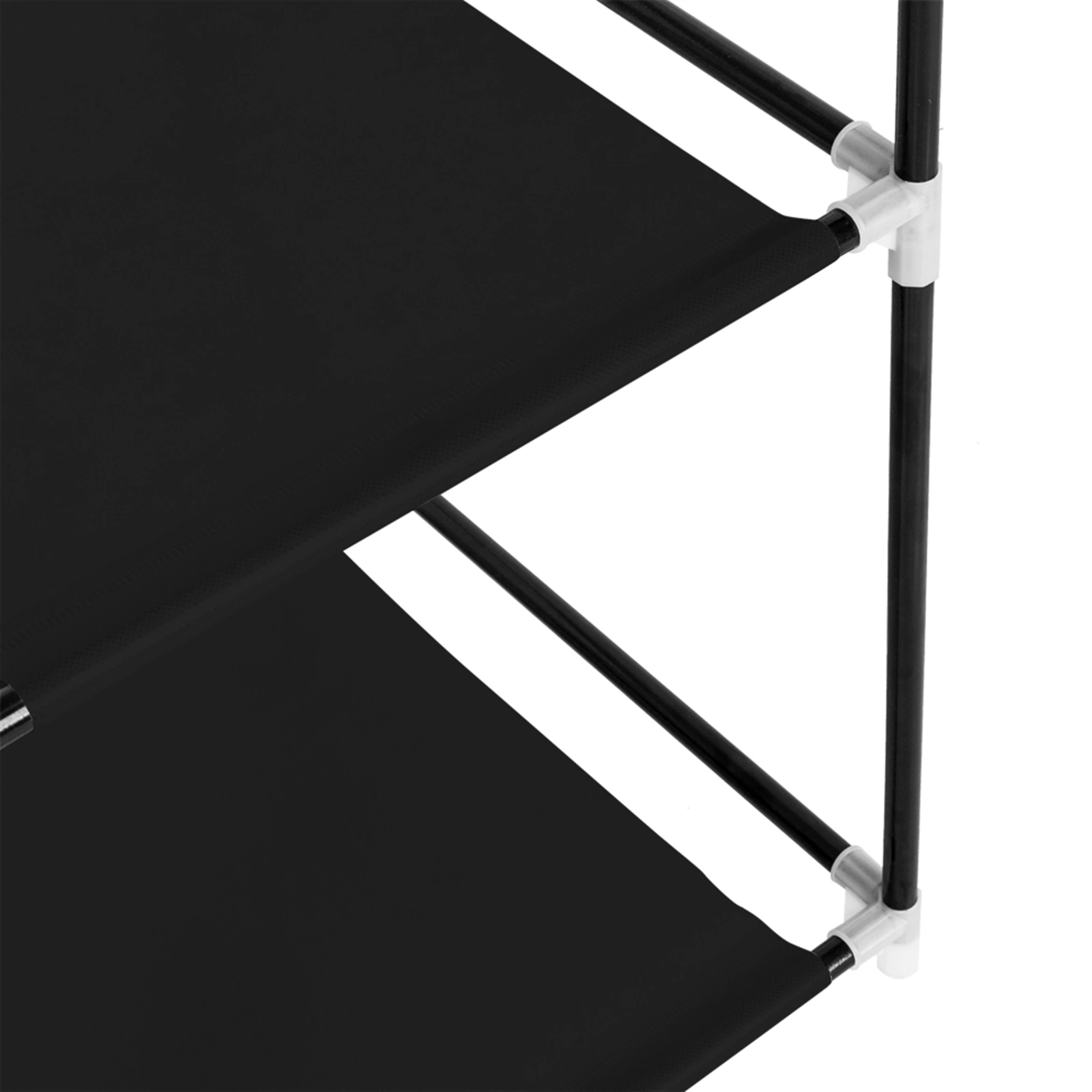 67" Portable Clothes Closet Wardrobe with Non-woven Fabric and Hanging Rod Quick and Easy to Assemble Black view 14